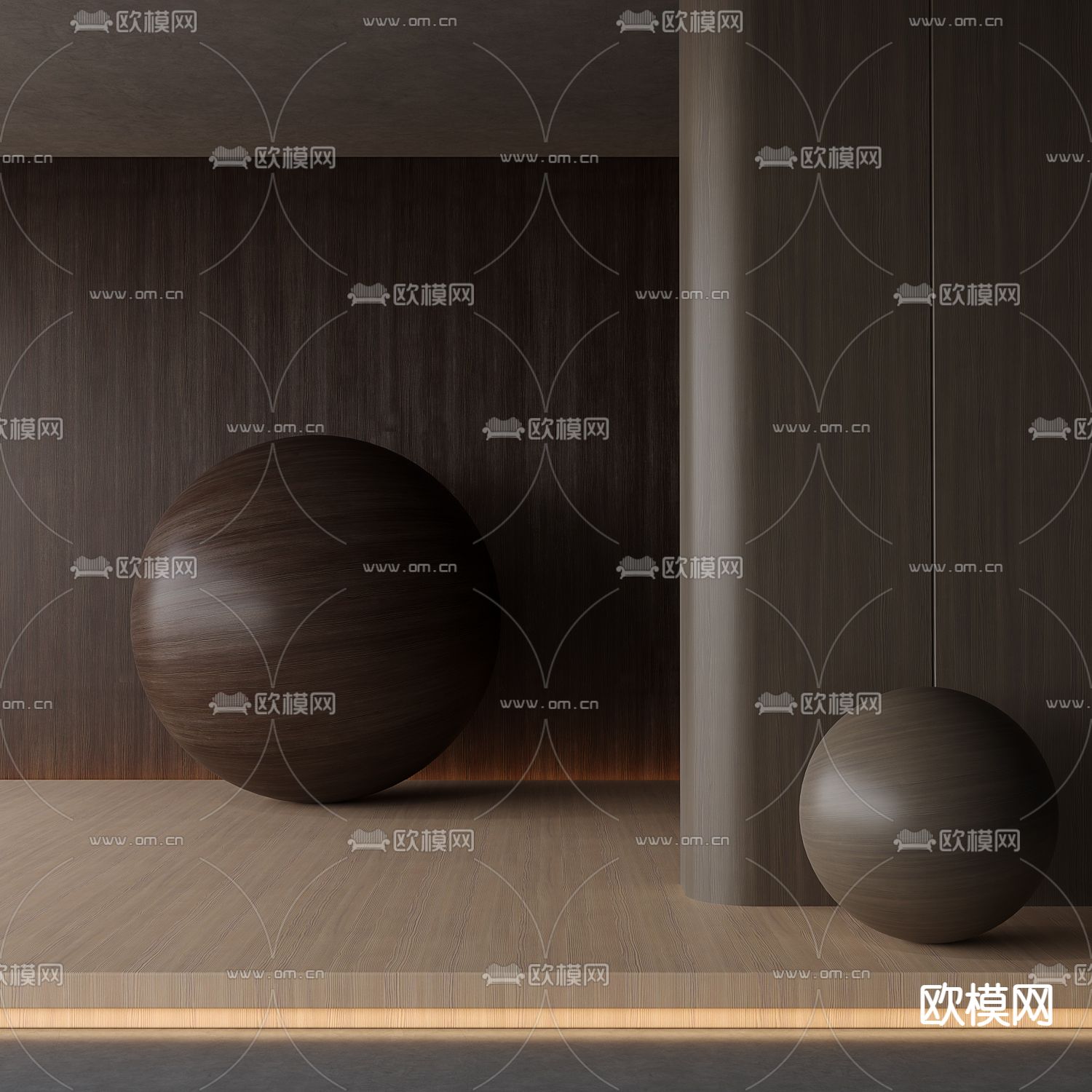 侘寂风木纹3d模型下载