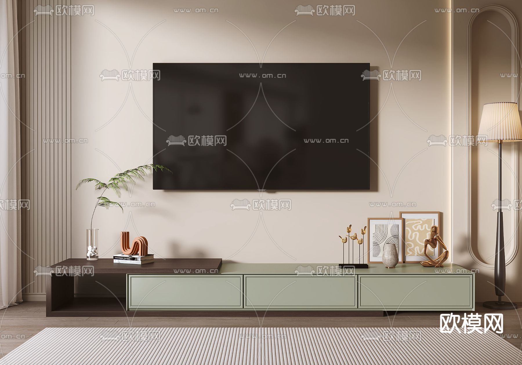 电视柜3d模型下载