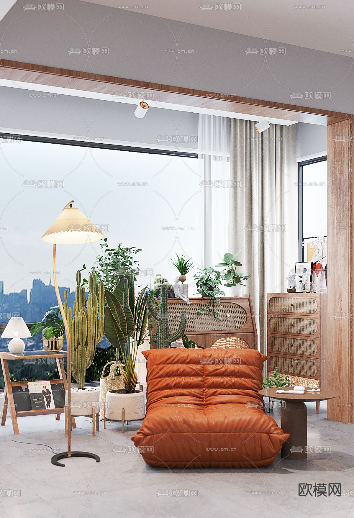 北欧客厅 餐厅3d模型下载（渲染图2）