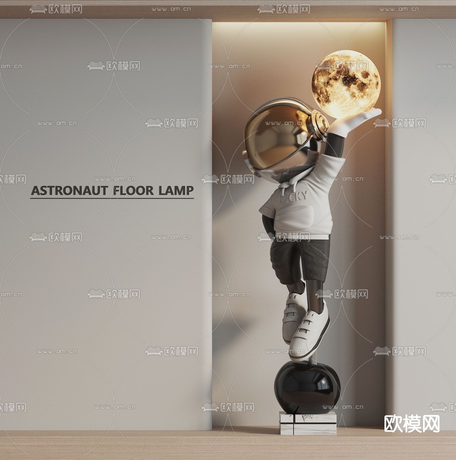 宇航员潮玩 雕塑 公仔 卡通摆件3d模型下载