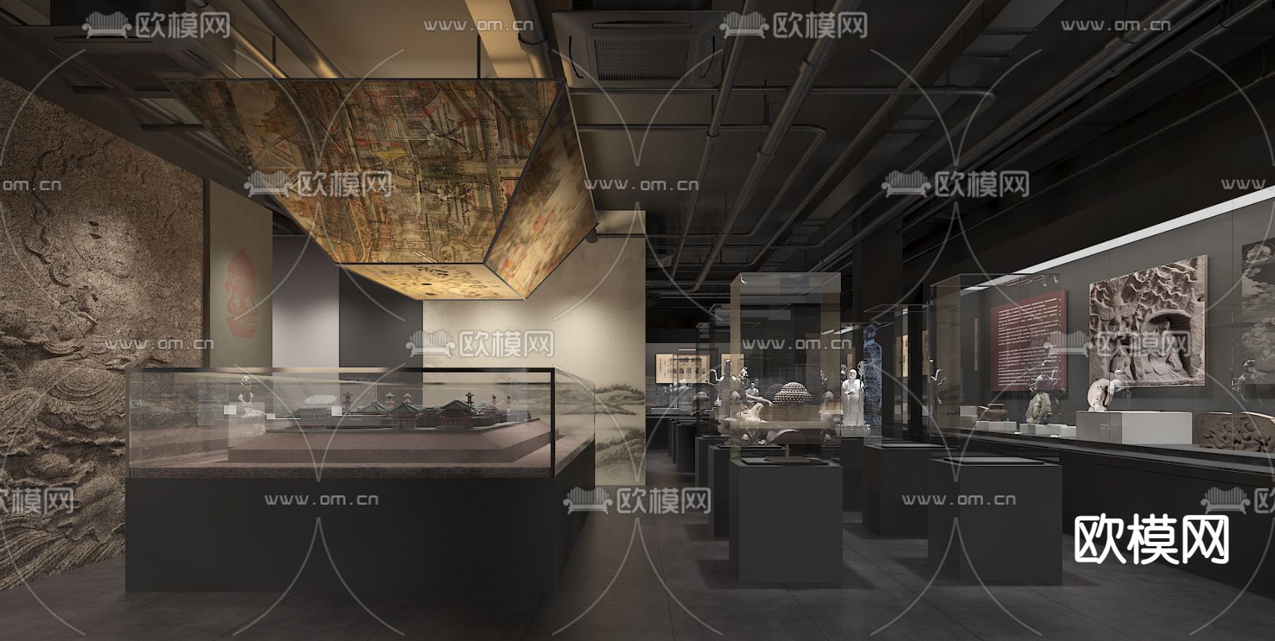 佛教博物馆3d模型下载（渲染图2）