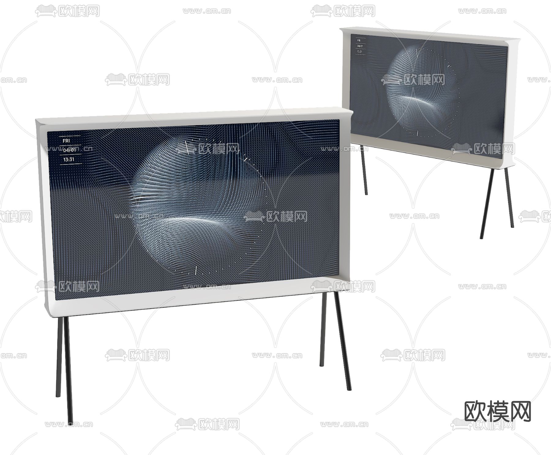 现代三星电视su模型下载（渲染图2）