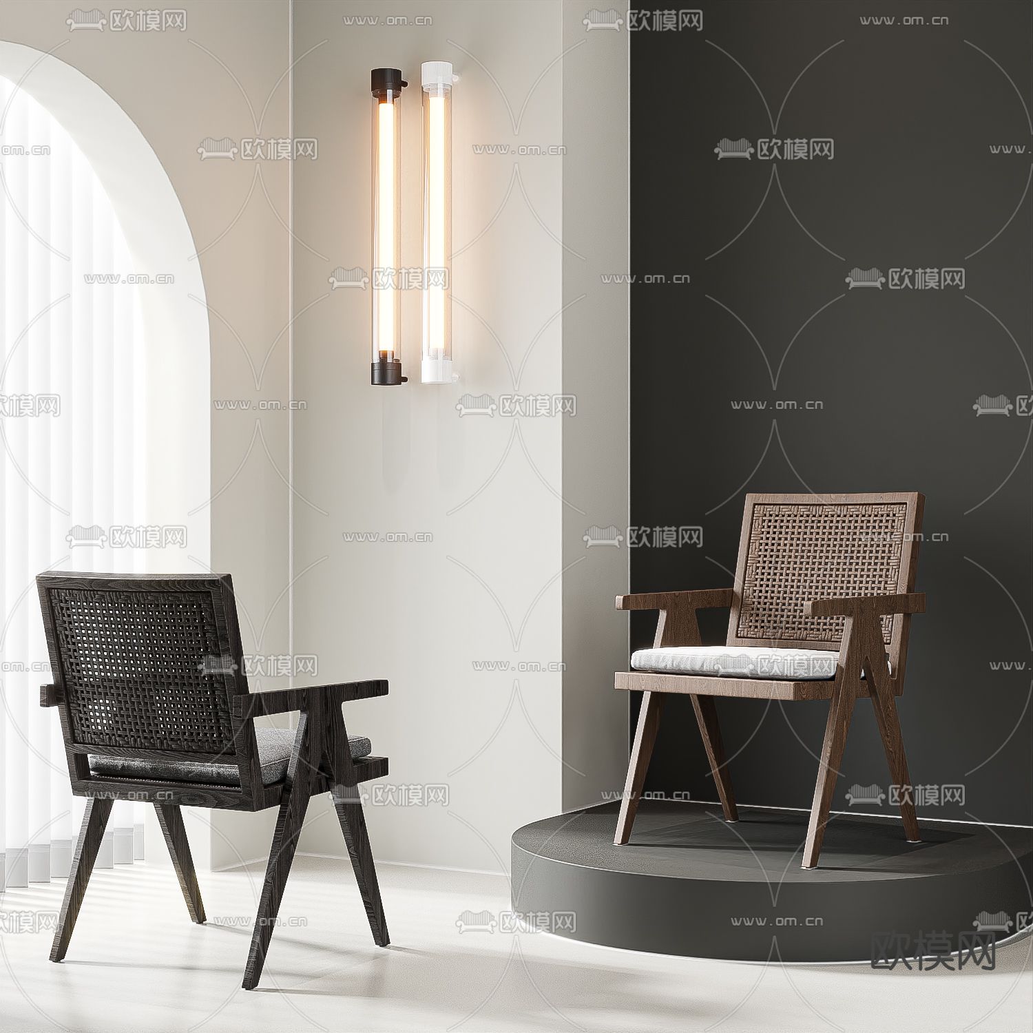 侘寂椅子 餐椅3d模型下载