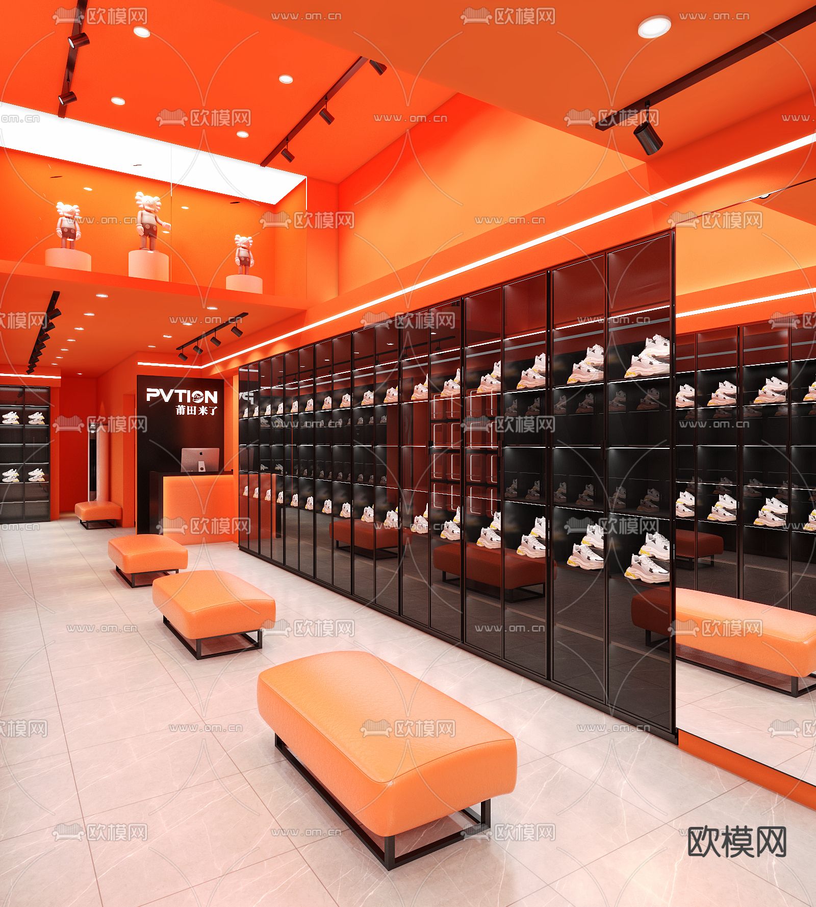 莆田鞋店门头3d模型下载（渲染图4）