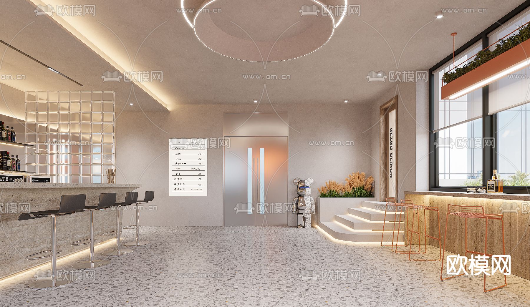 现代酒吧 酒馆 清吧3d模型下载（渲染图2）