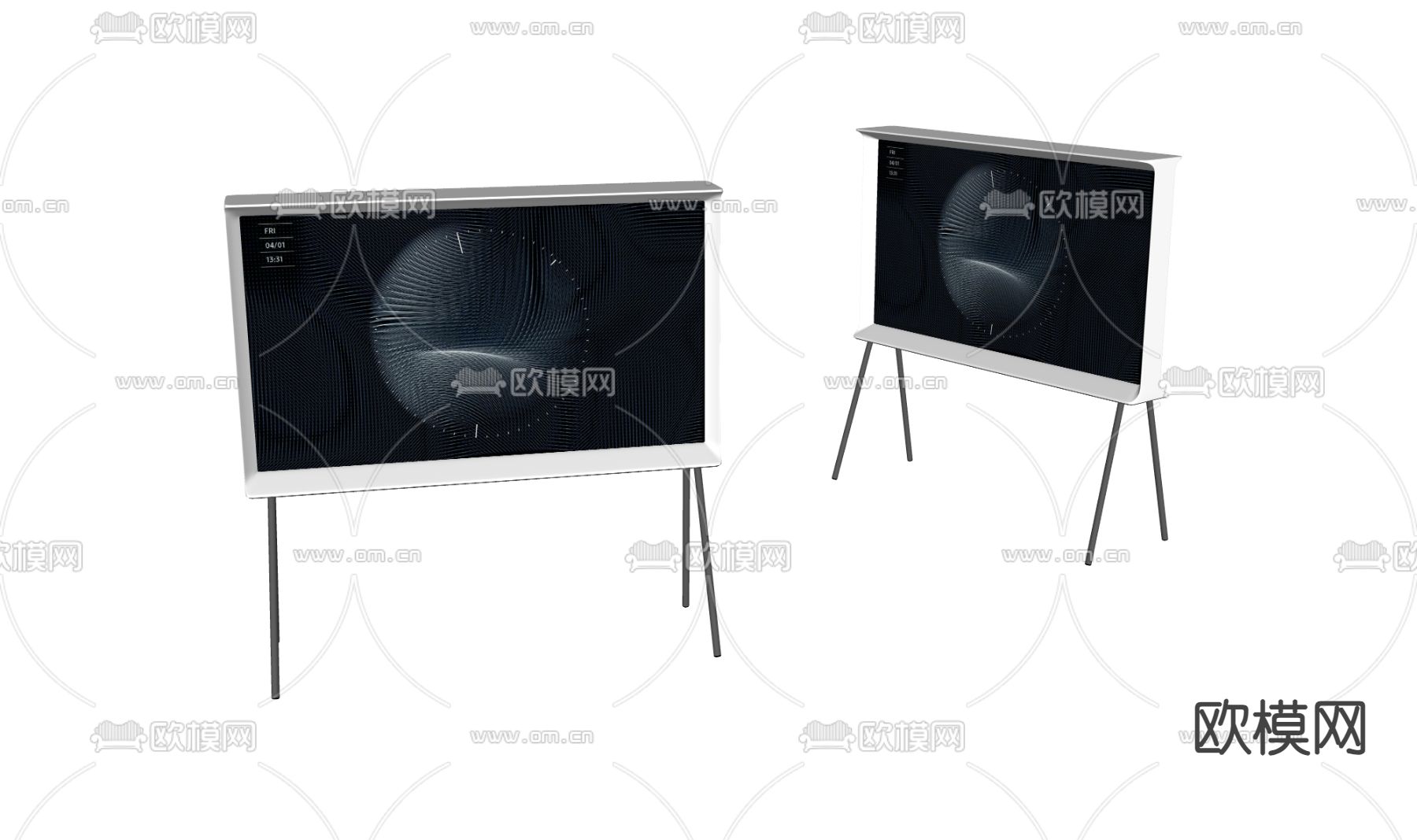现代三星电视su模型下载（渲染图1）