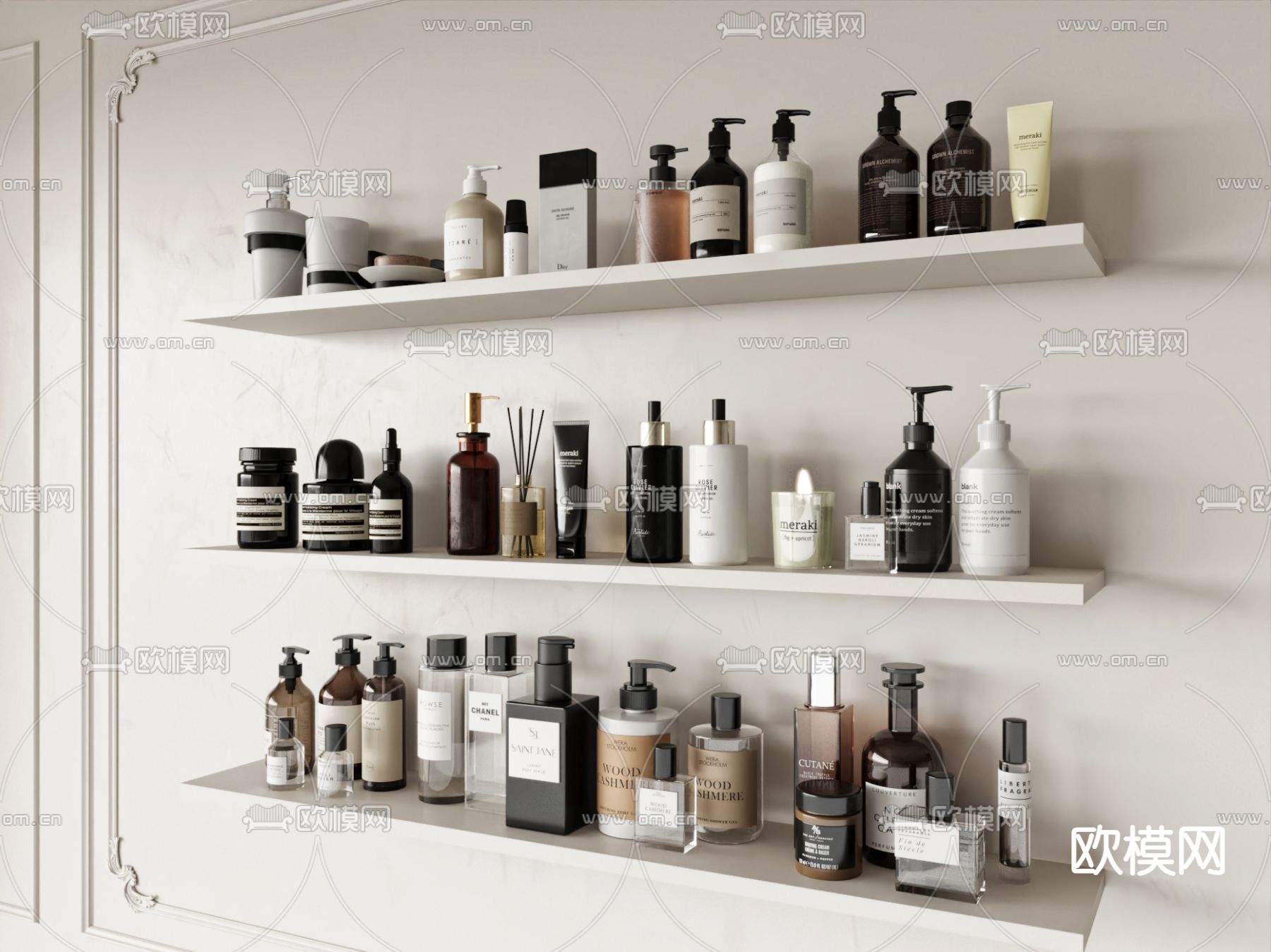 化妆品 护肤品 美妆彩妆su模型下载（渲染图2）