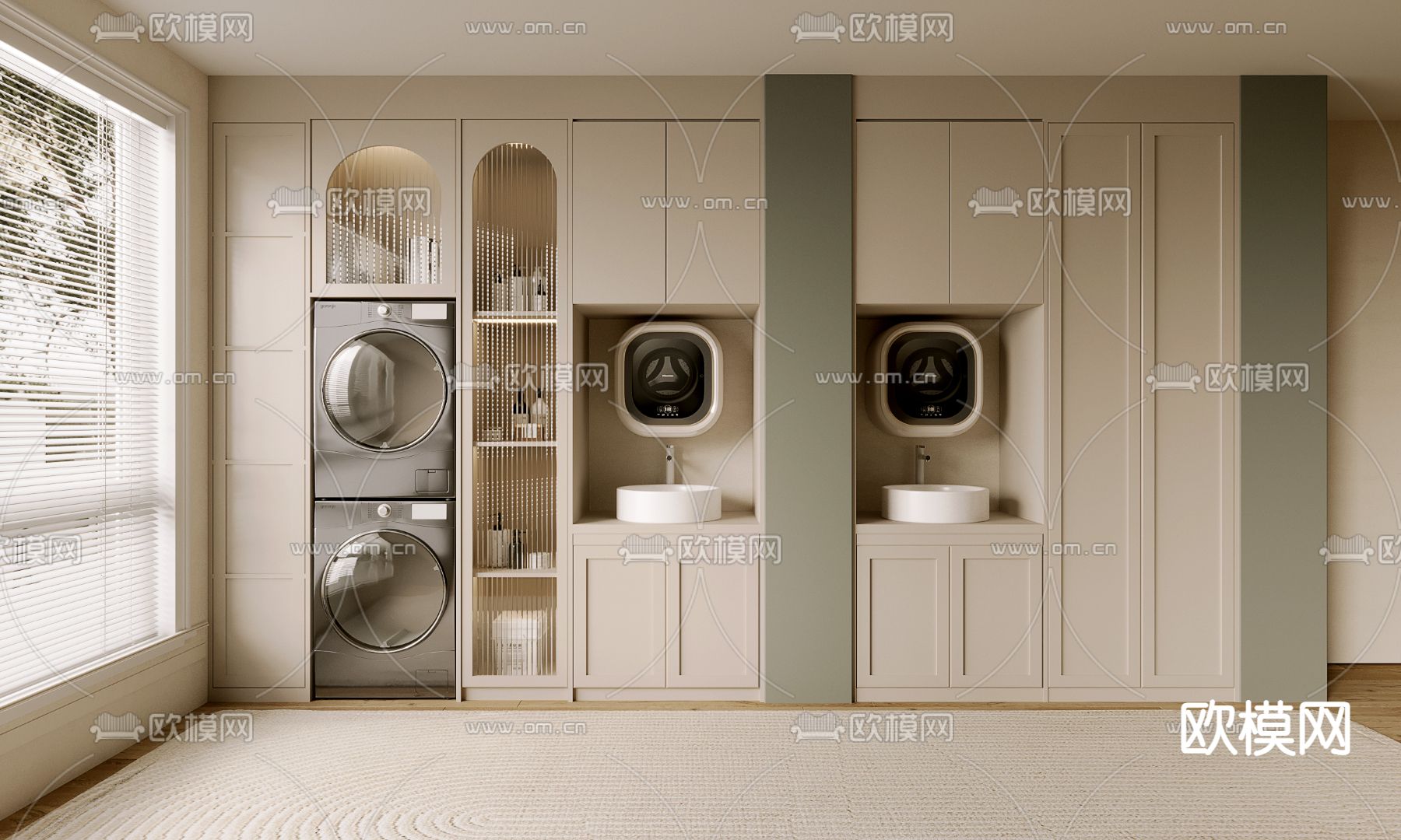 阳台柜 洗衣机柜3d模型下载