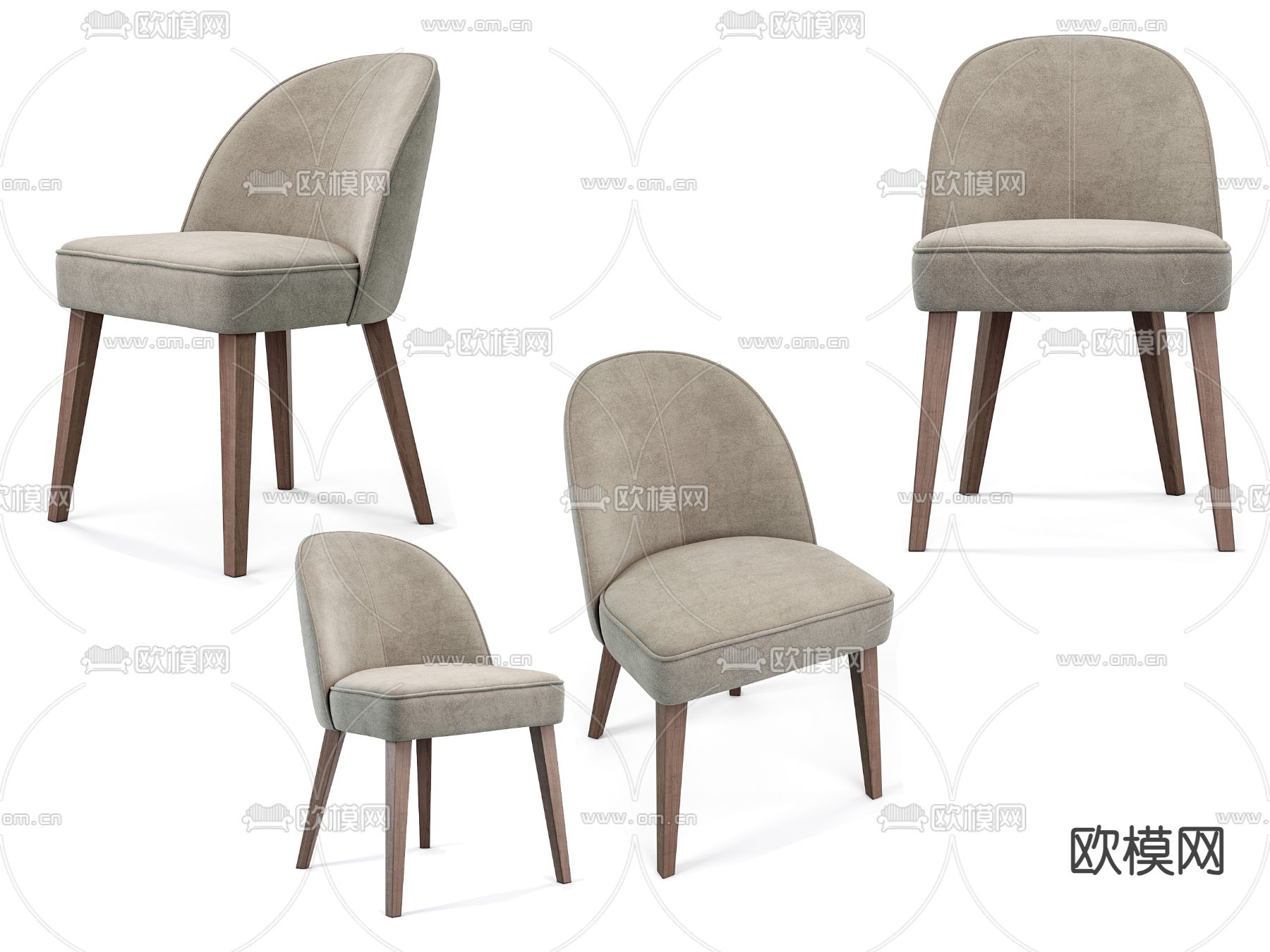 北欧椅子 餐椅3d模型下载