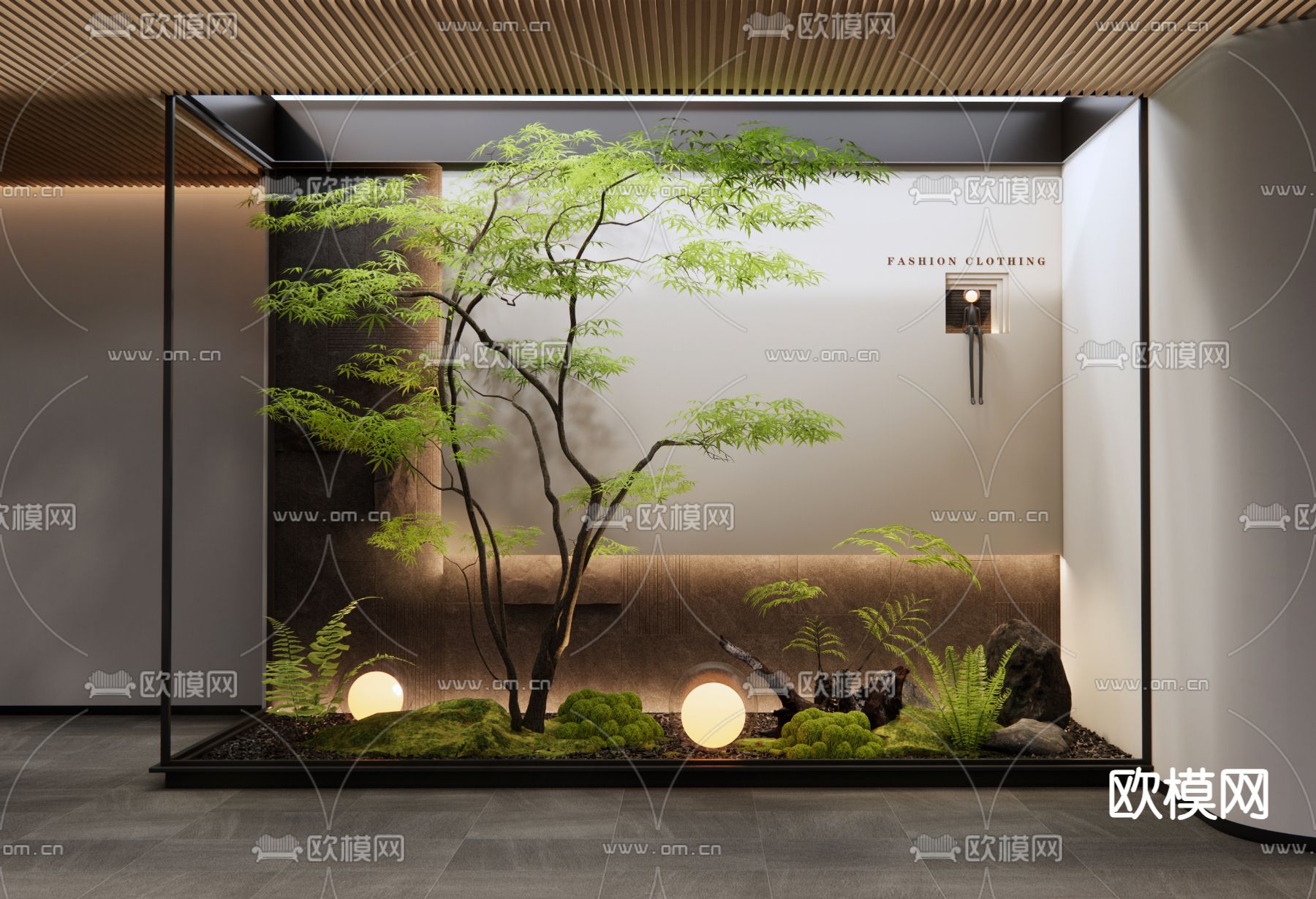 室内造景 植物堆 庭院小品3d模型下载