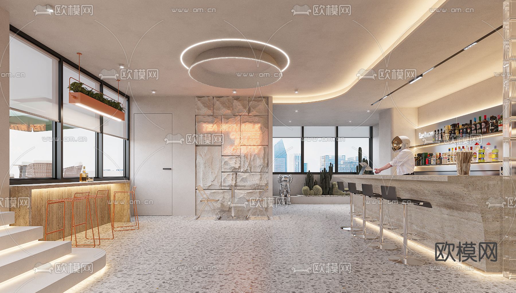 现代酒吧 酒馆 清吧3d模型下载（渲染图3）