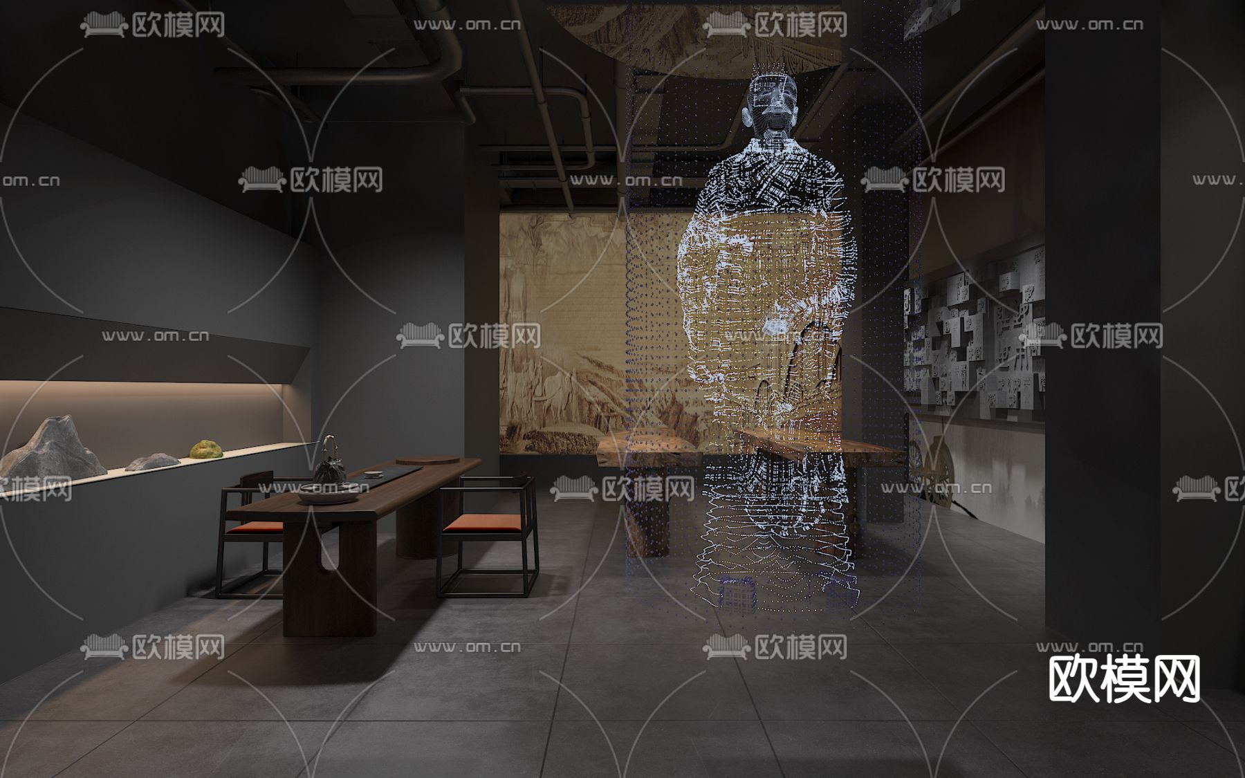 佛教博物馆3d模型下载（渲染图1）