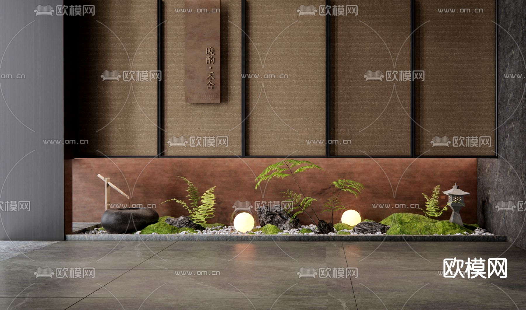 室内造景 植物堆 微地形3d模型下载