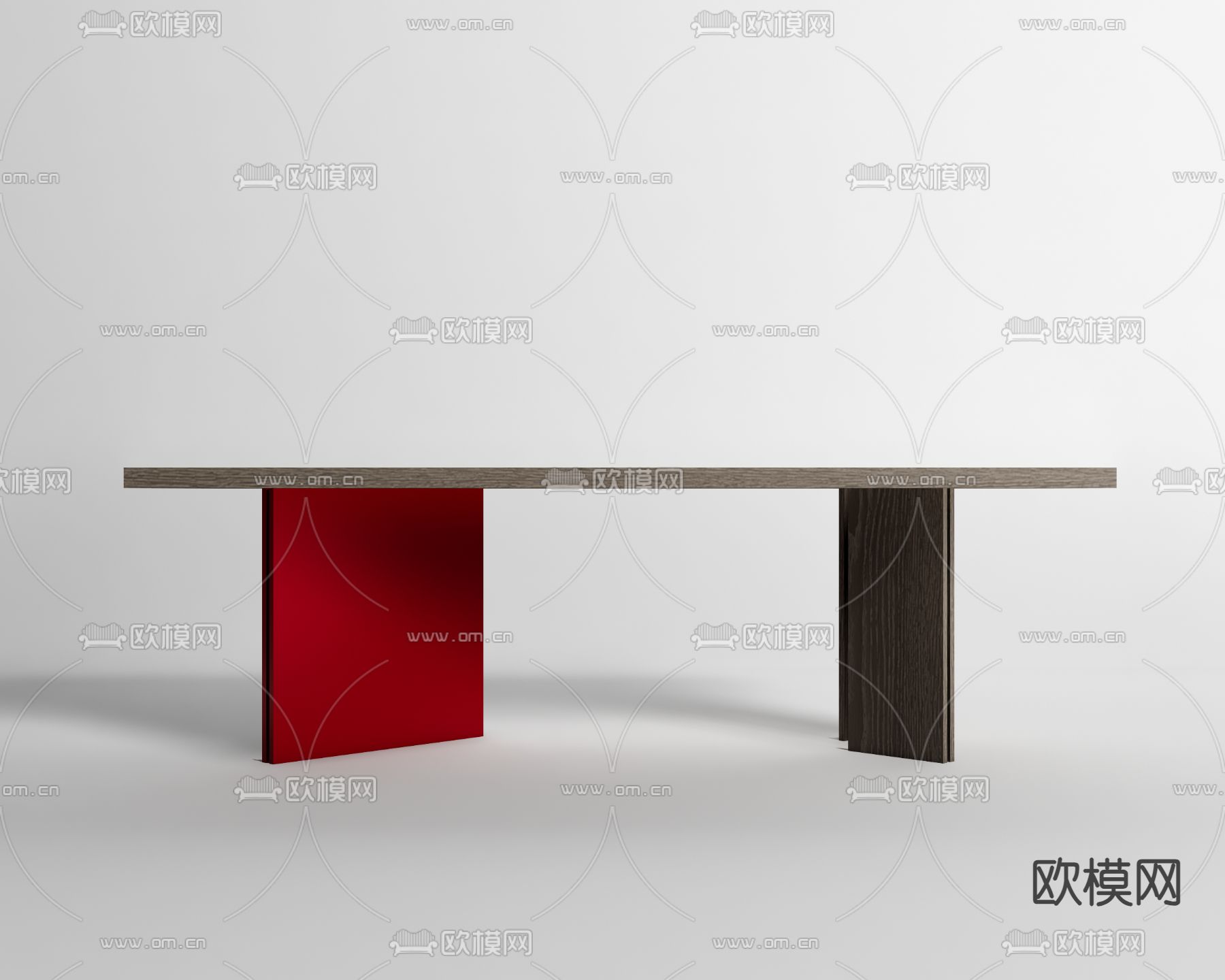 现代书桌su模型下载（渲染图2）