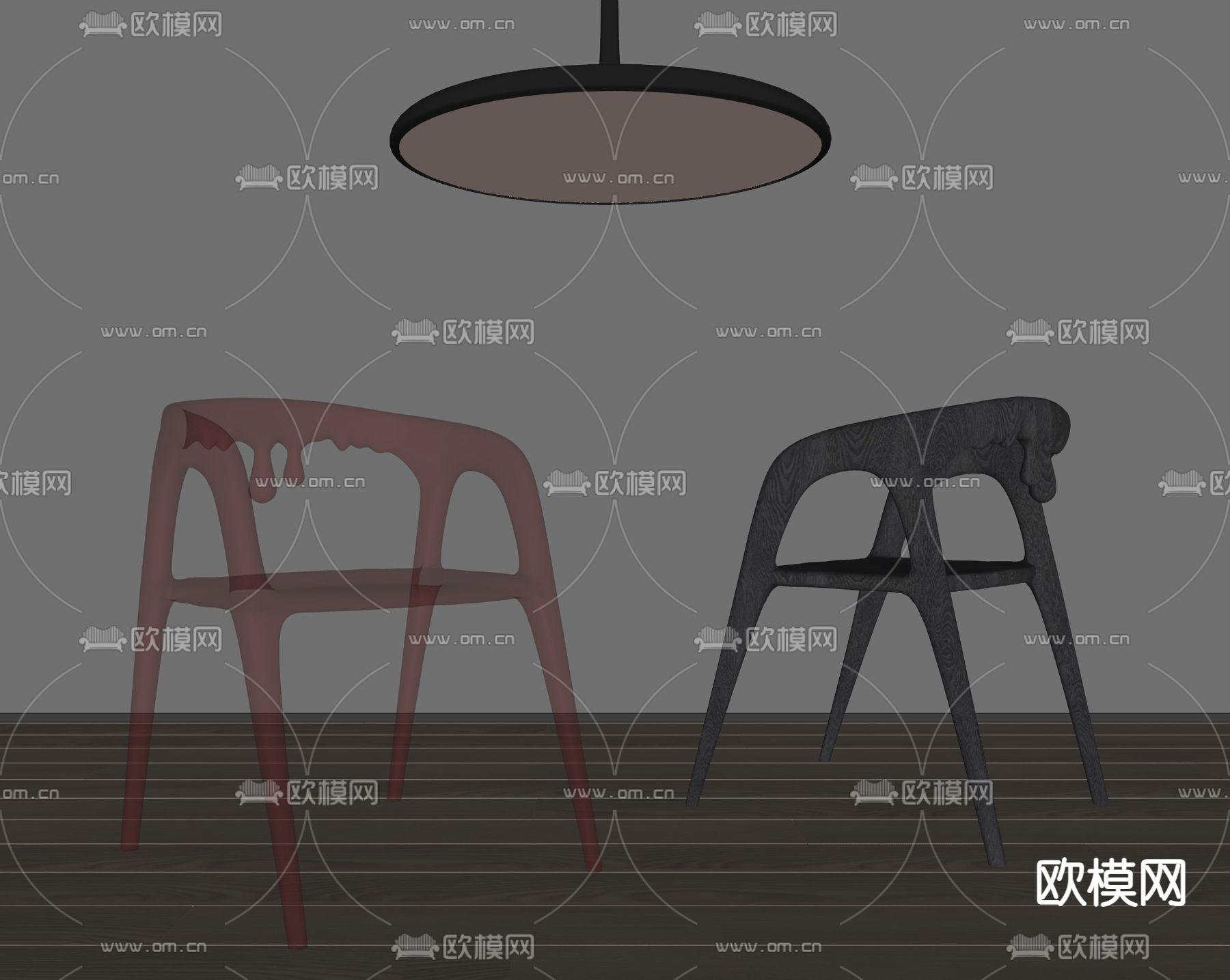 透明椅子 餐椅su模型下载（渲染图1）