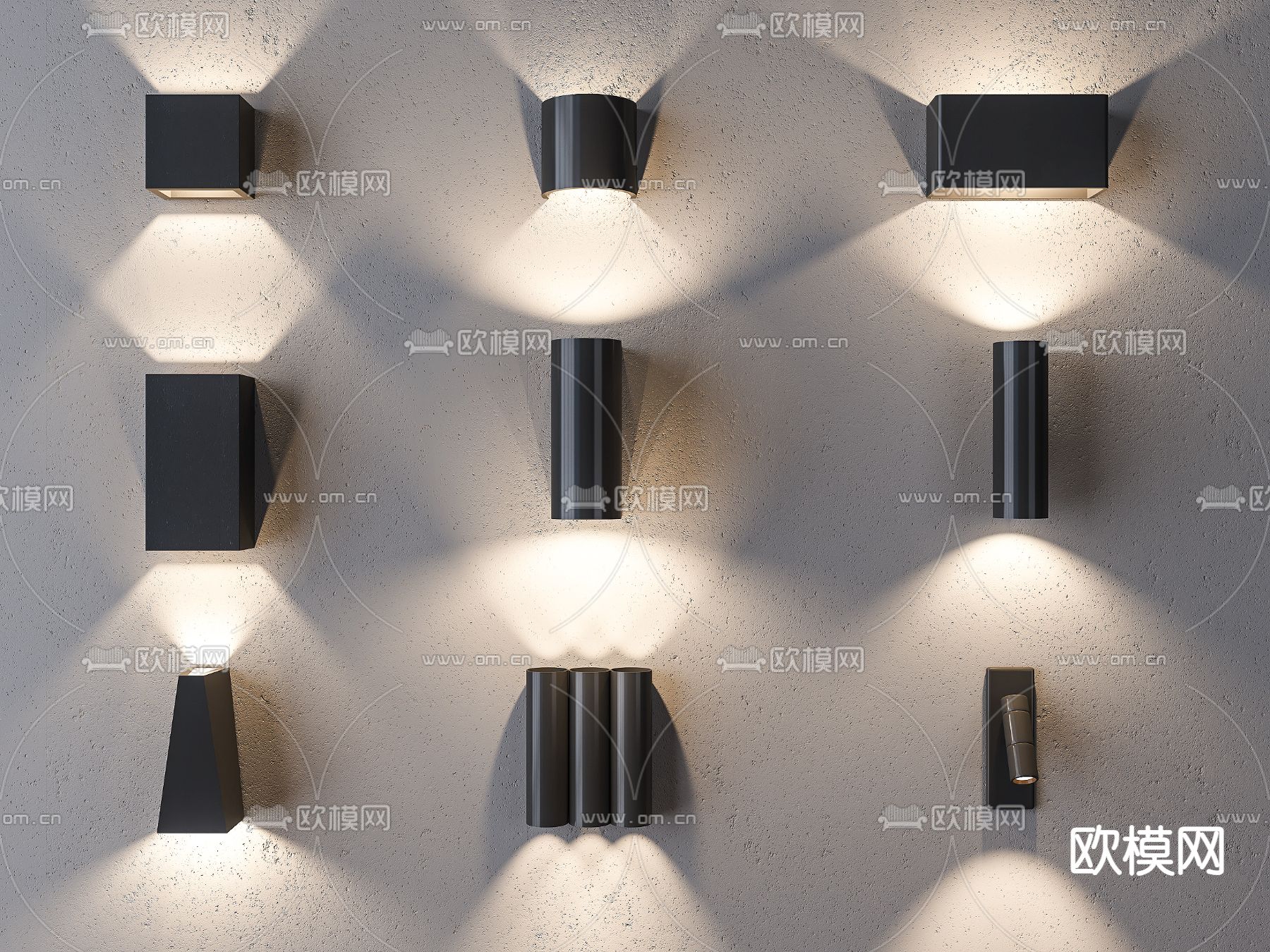 壁灯 墙灯 过道灯 走廊灯 氛围灯3d模型下载