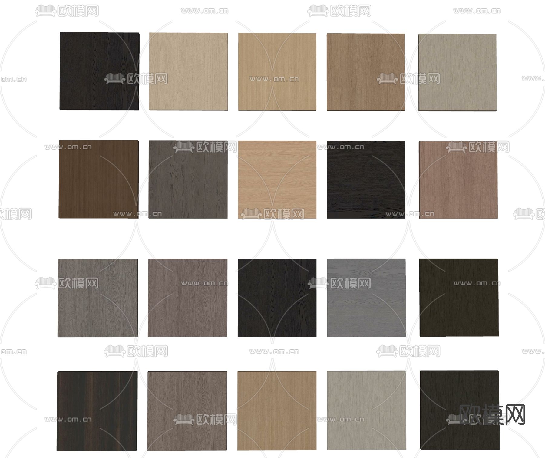 木饰面板 实木护墙板 背景板 木纹 长城板 柚木 白蜡木su模型下载（渲染图2）