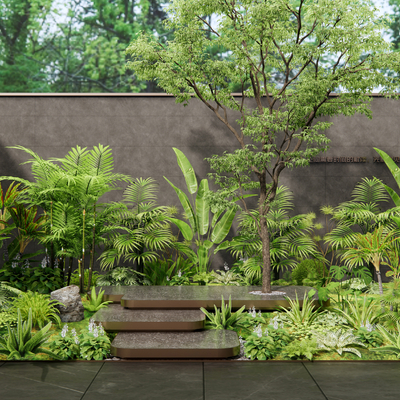  热带绿植 植物花镜 植物堆su模型 