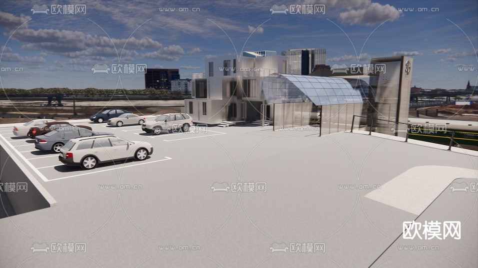 火车站台su模型下载(渲染图5)