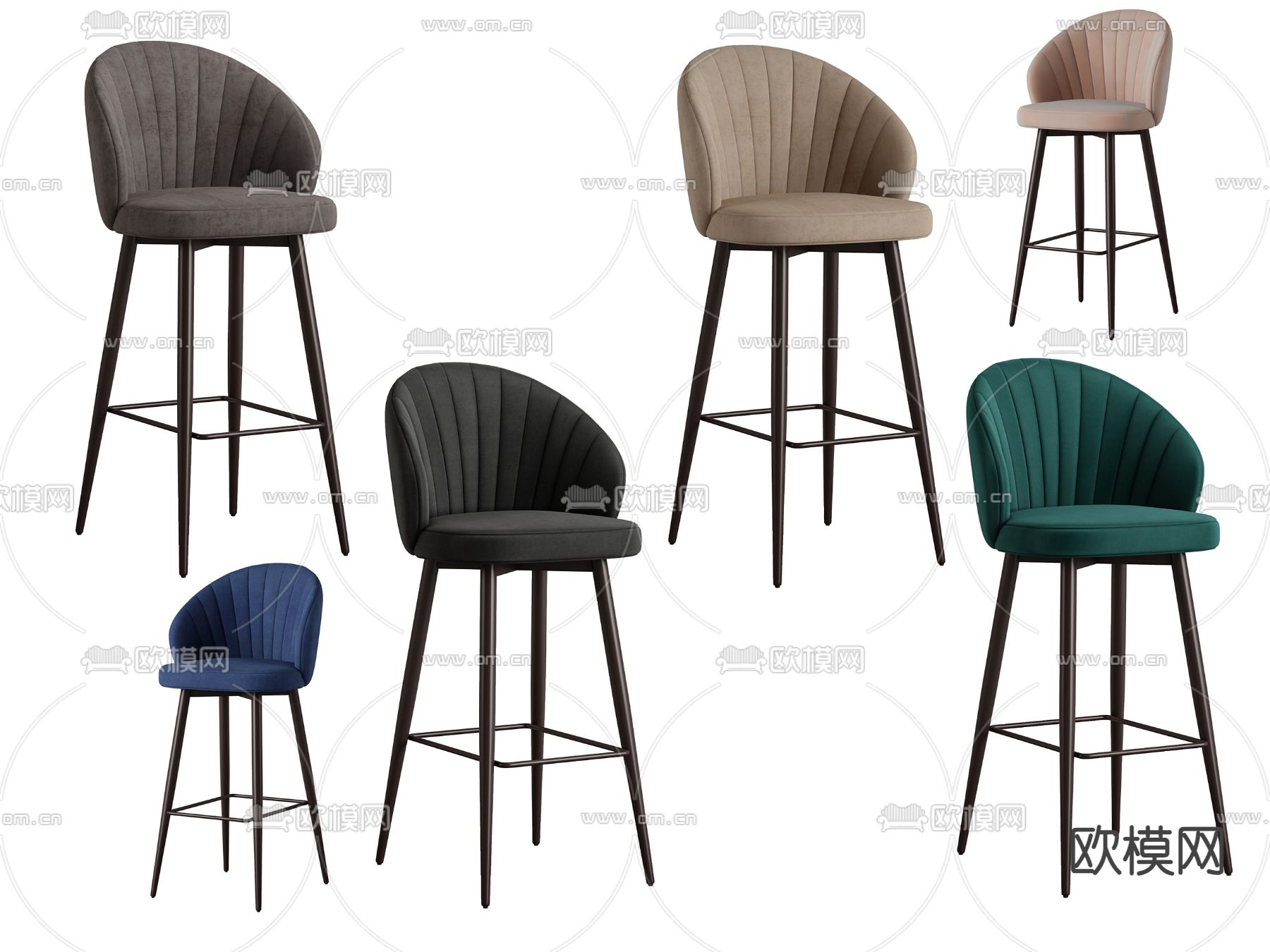 简约吧椅 吧凳 高脚凳3d模型下载