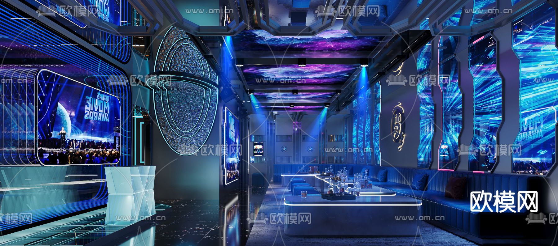 KTV包厢 包房 酒吧3d模型下载