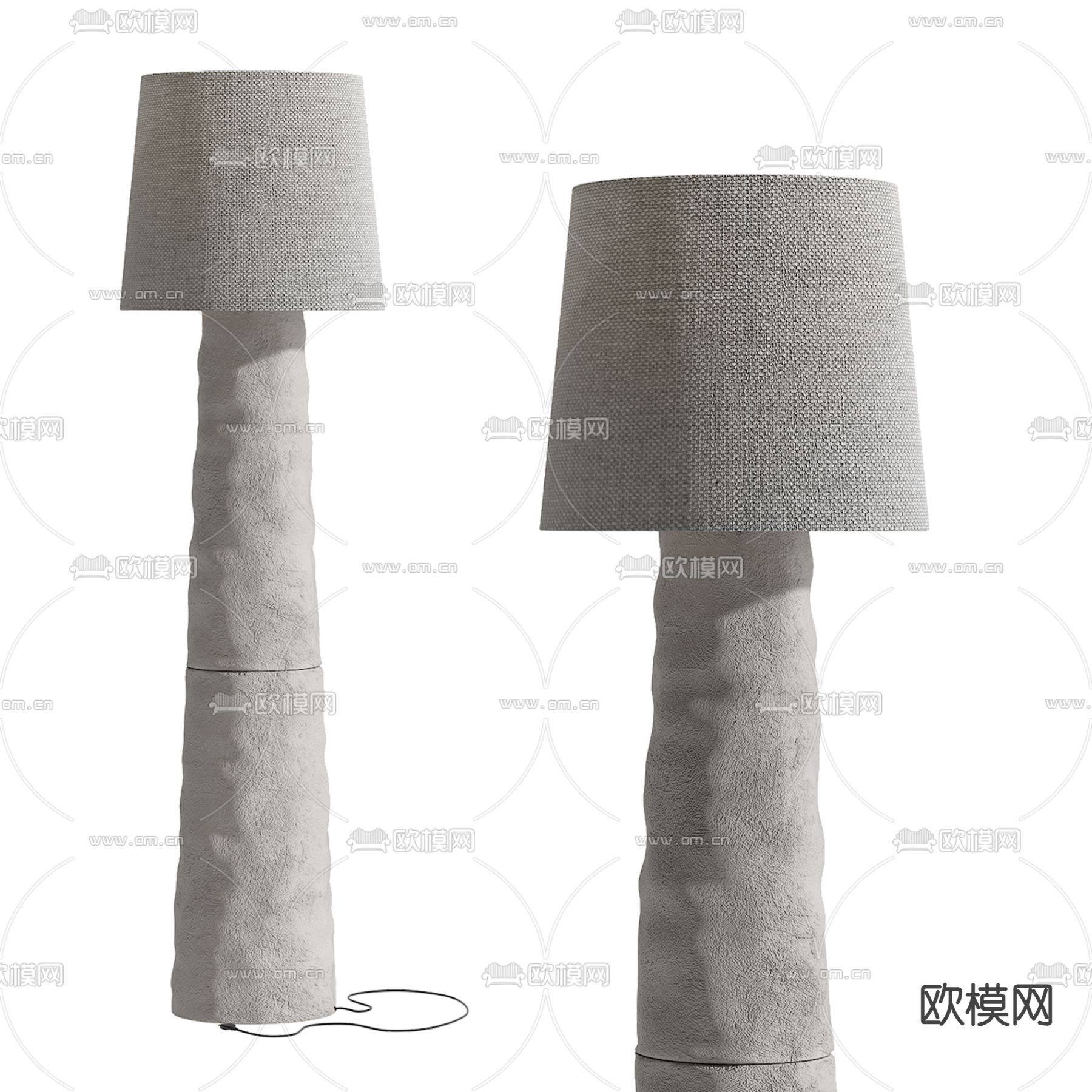 侘寂落地灯3d模型下载