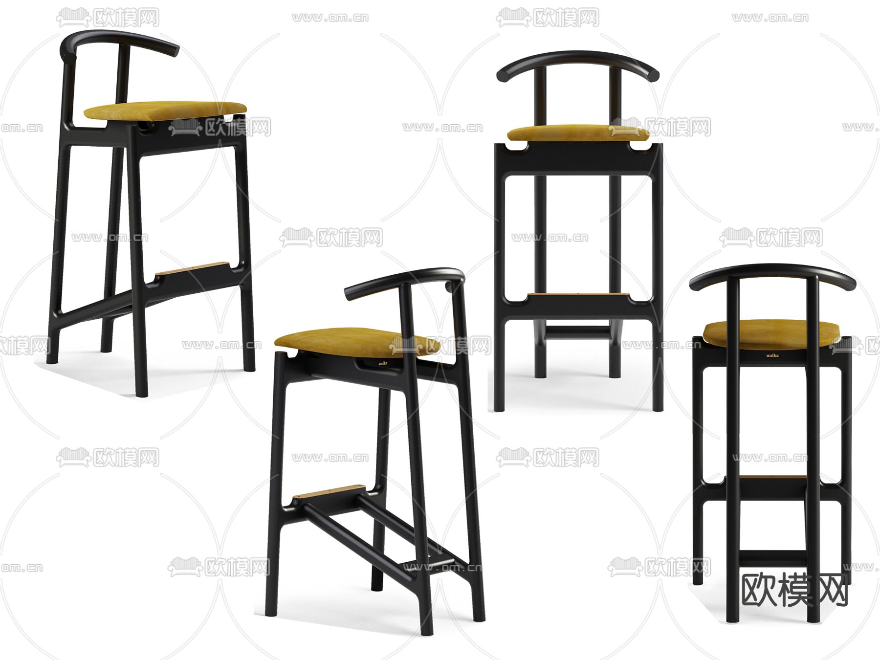 简约吧椅 吧凳 高脚凳3d模型下载