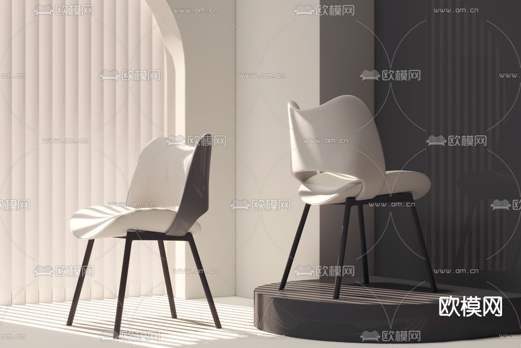 Bonaldo 椅子 餐椅3d模型下载