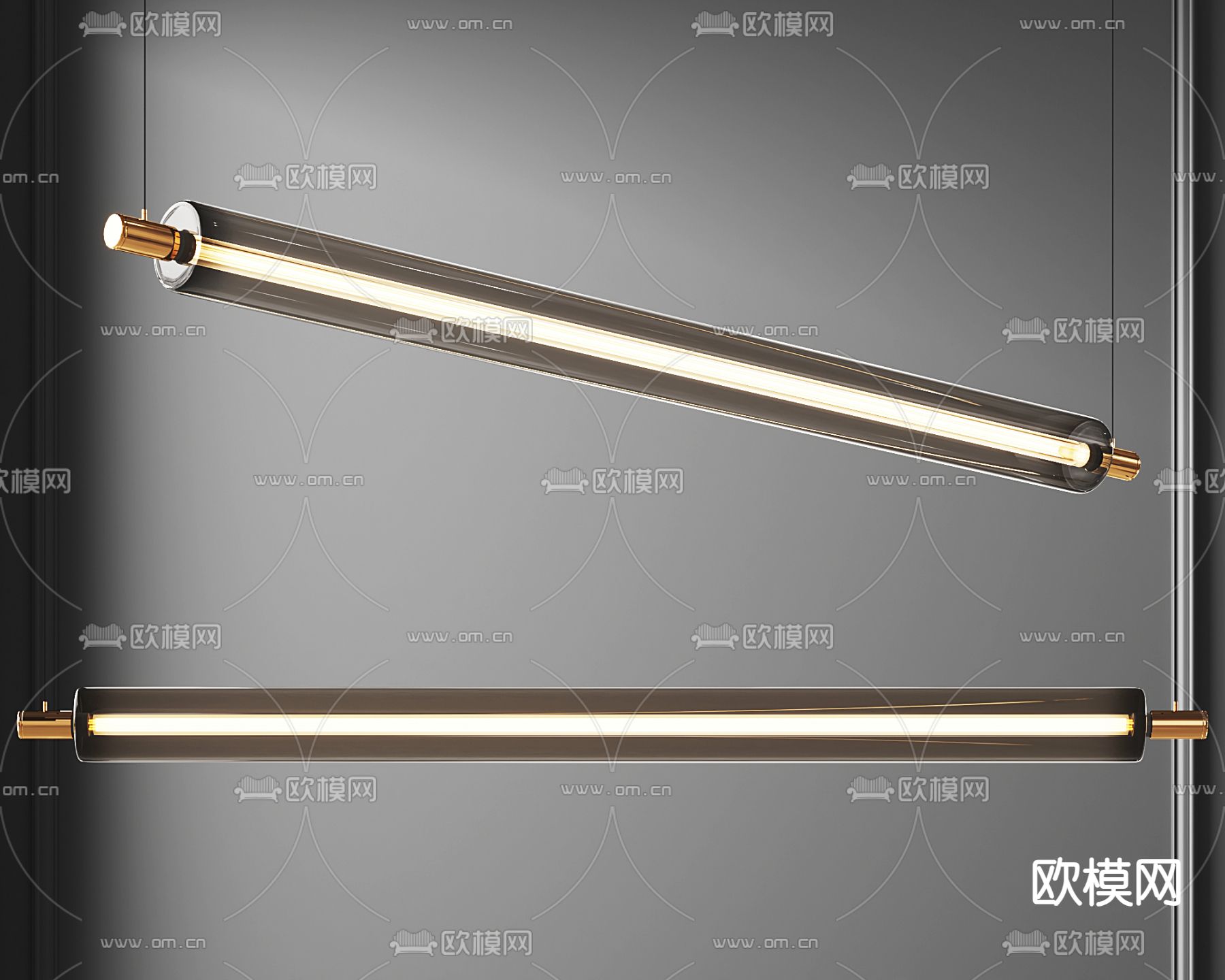 玻璃吊灯 办公吊灯3d模型下载