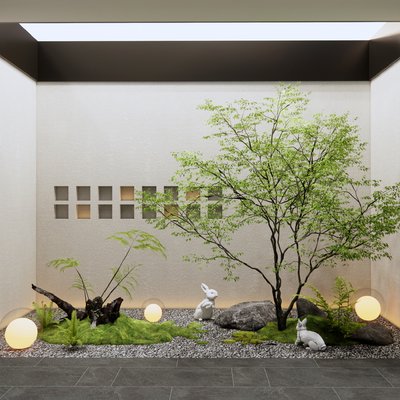  植物堆 庭院小品 植物景观 景观造景su模型 