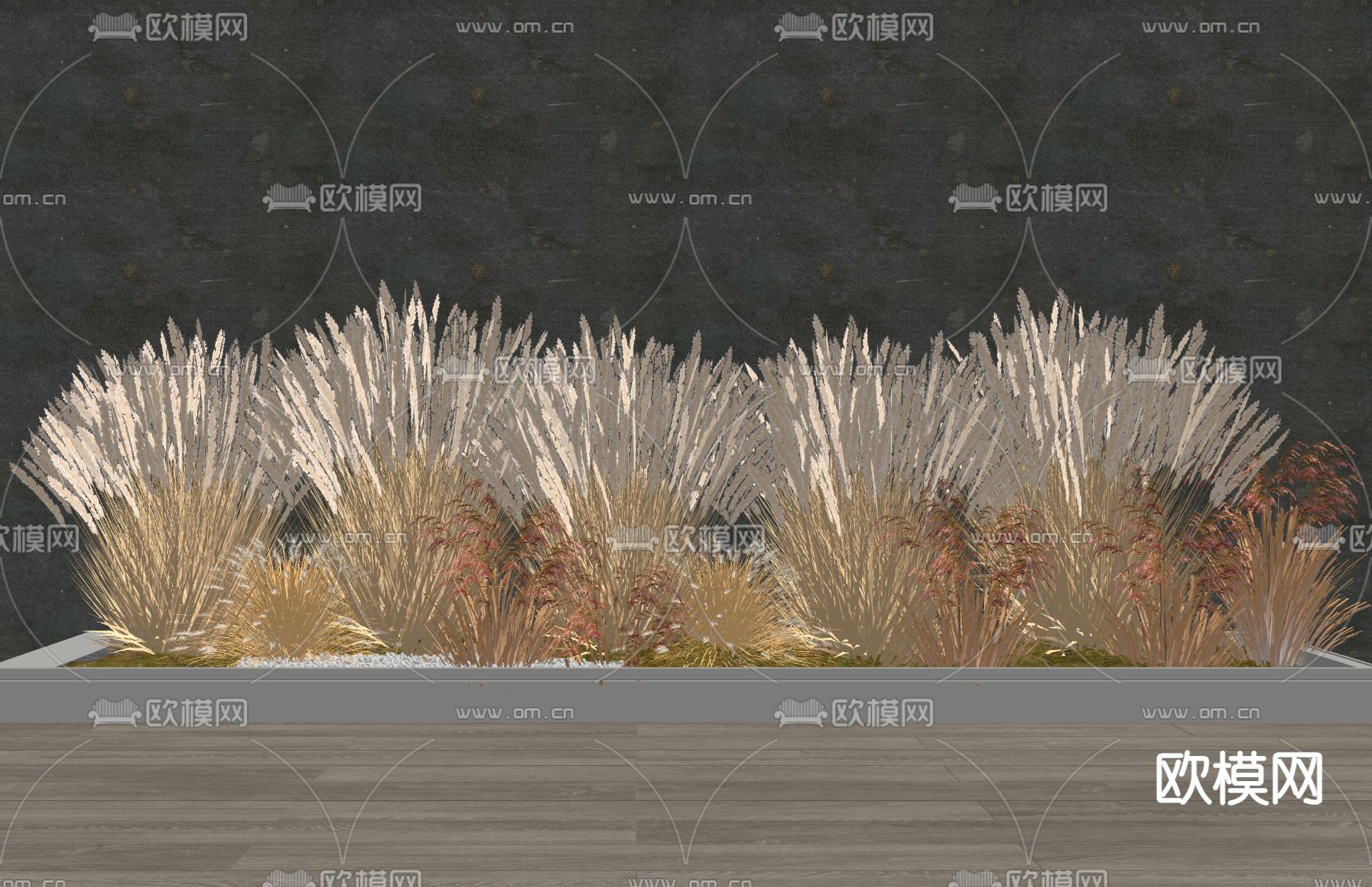 芦苇枯枝 植物堆su模型下载（渲染图2）