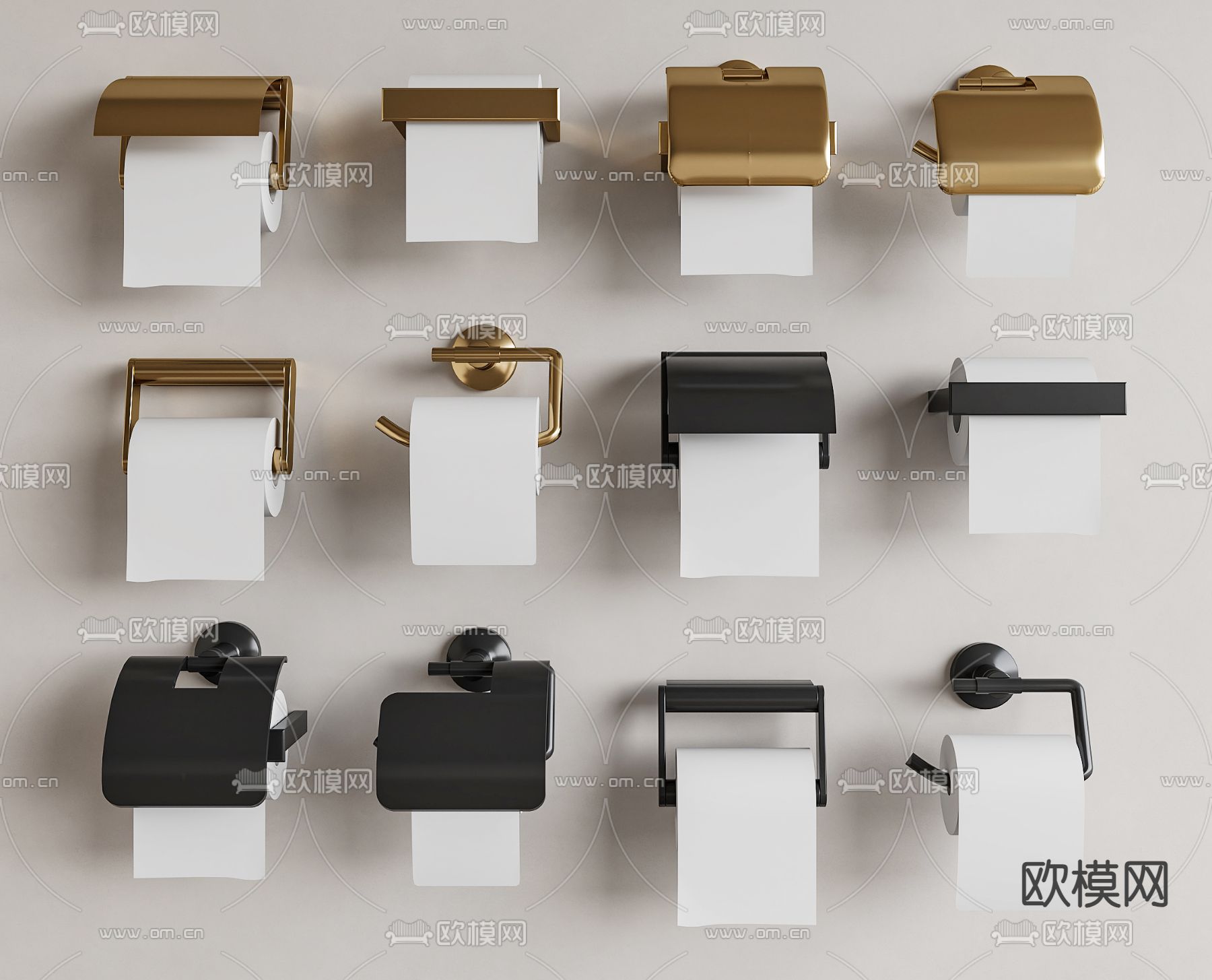 卫生间卷纸架 厕纸架 纸巾架 卷纸3d模型下载