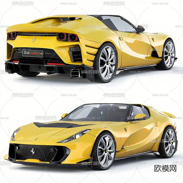 法拉利跑车 汽车3d模型下载