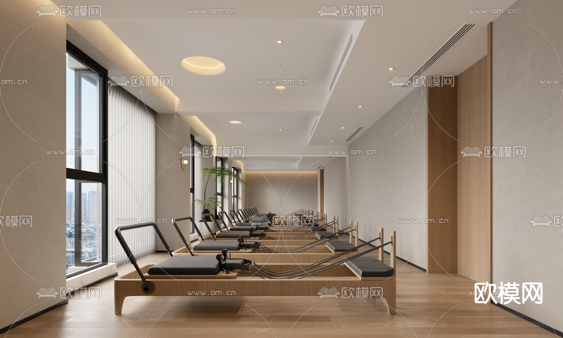 现代瑜伽核心室3d模型下载