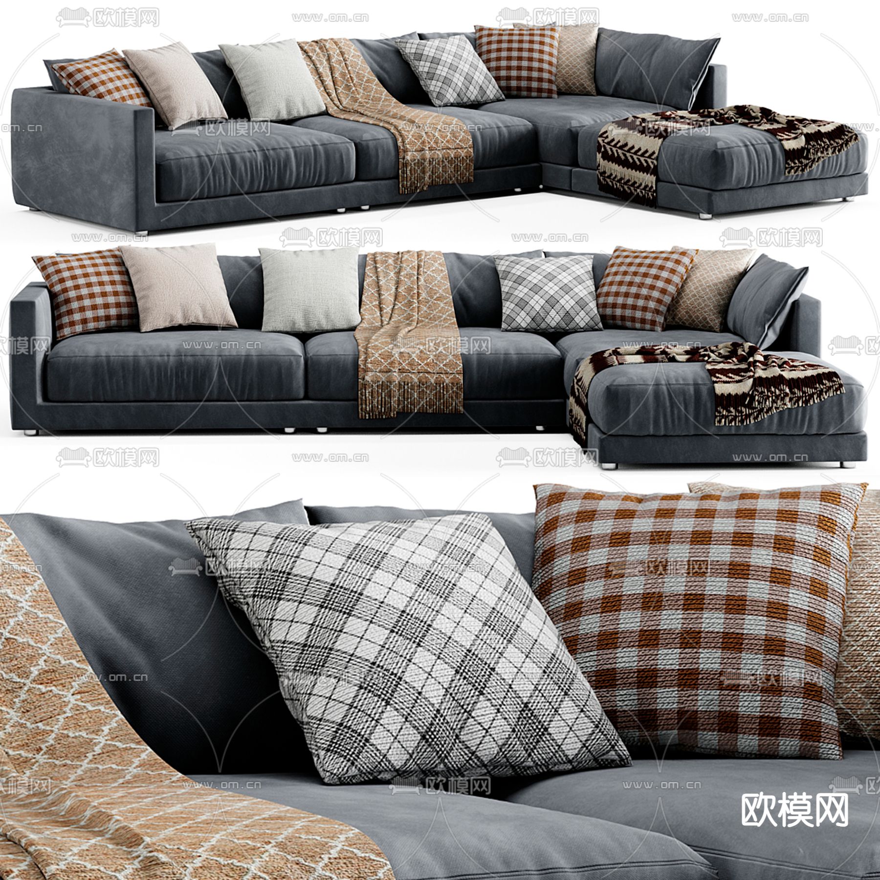 Poliform 转角沙发 多人沙发3d模型下载
