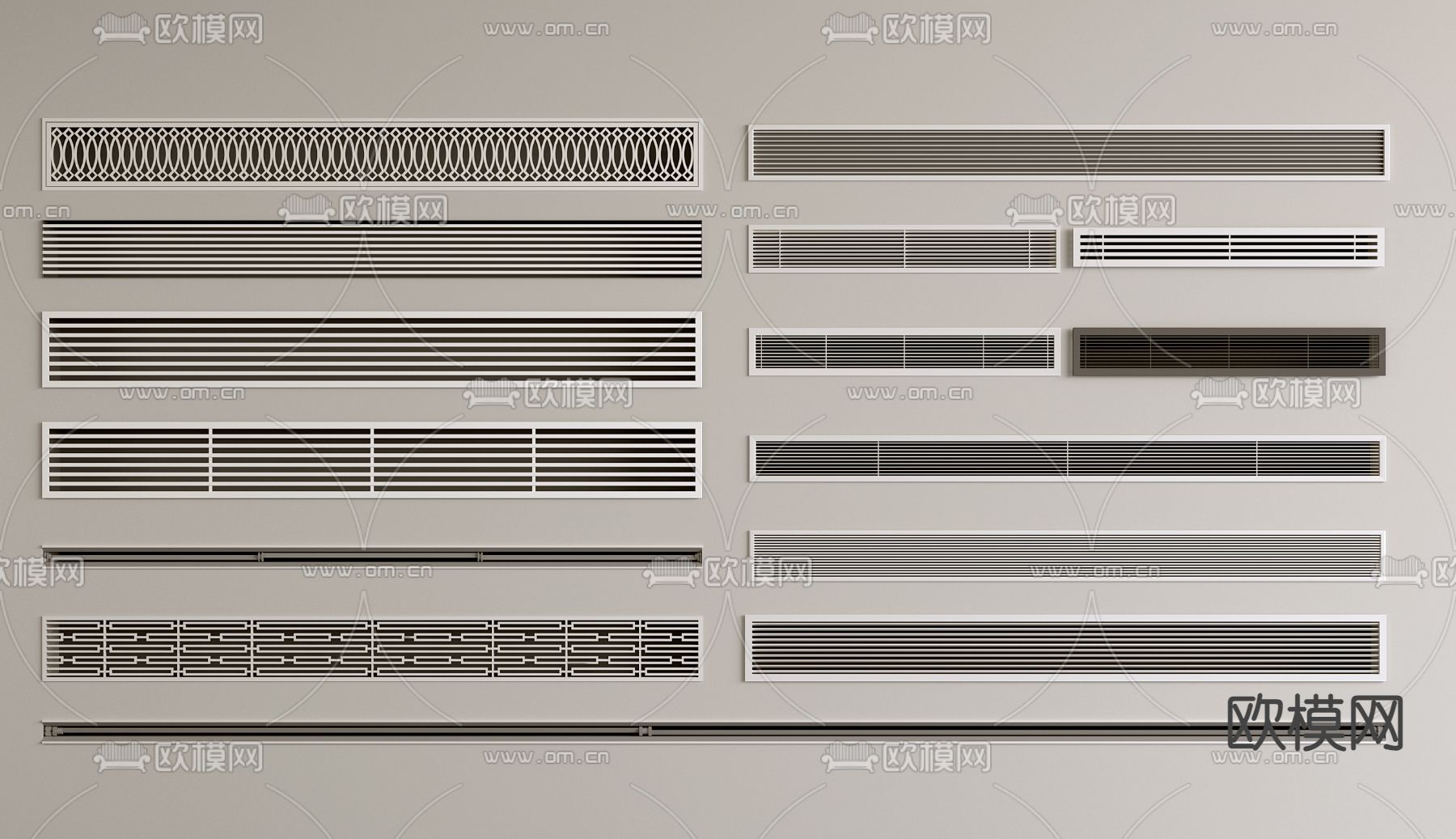 空调出风口 通风口 排气口3d模型下载