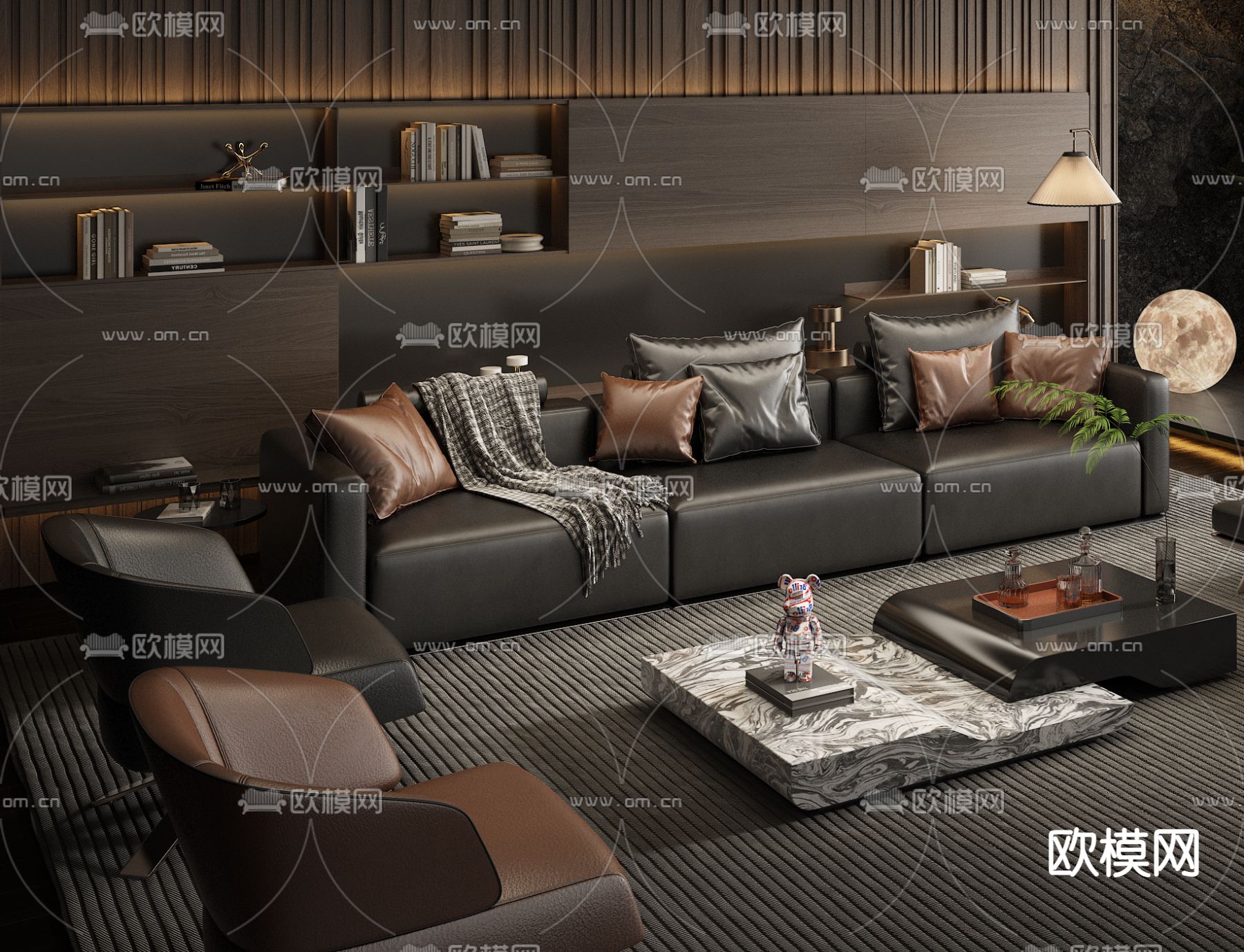 Minotti 组合沙发 客厅3d模型下载（渲染图2）