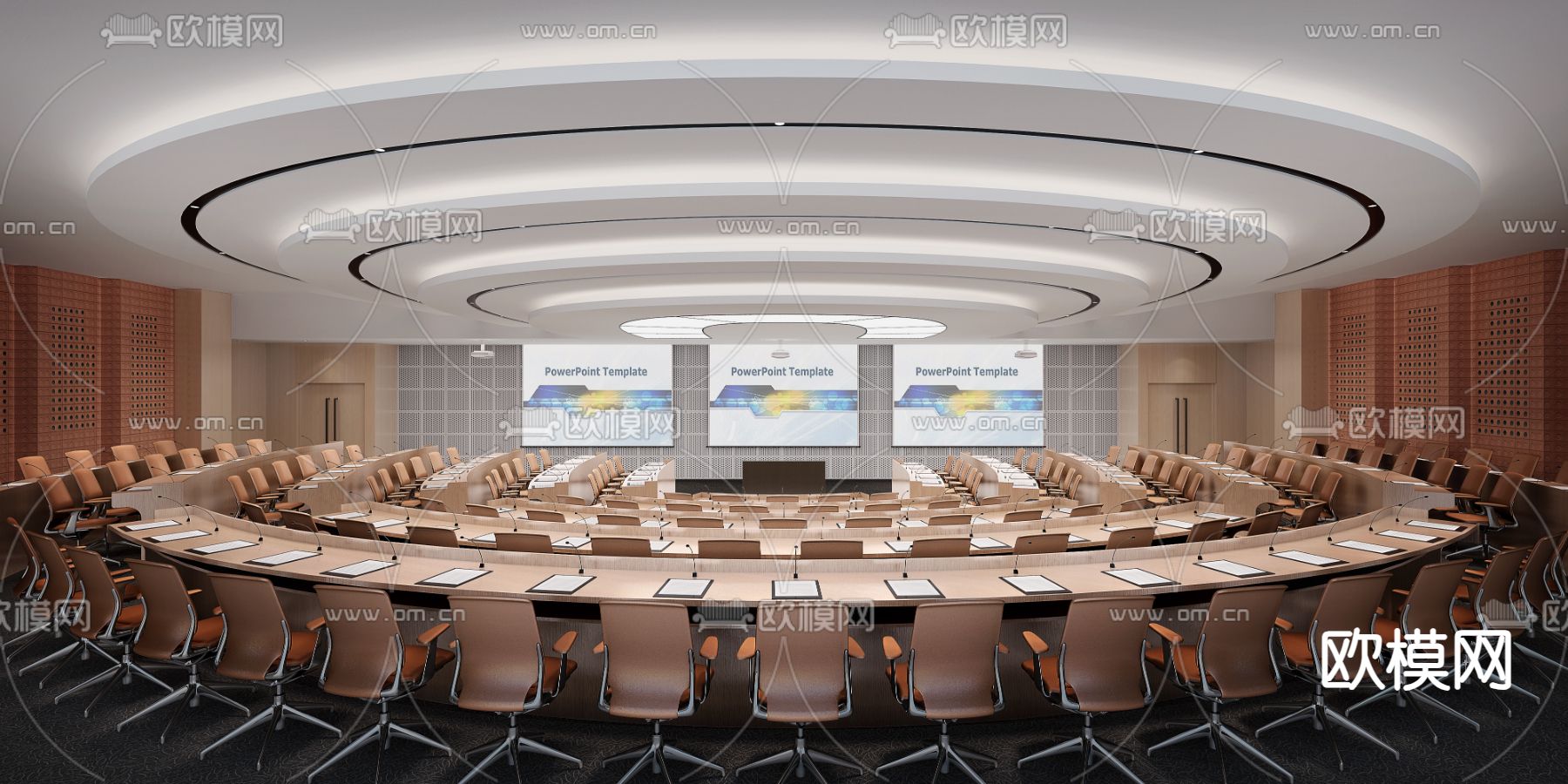 酒店报告厅 阶梯会议3d模型下载