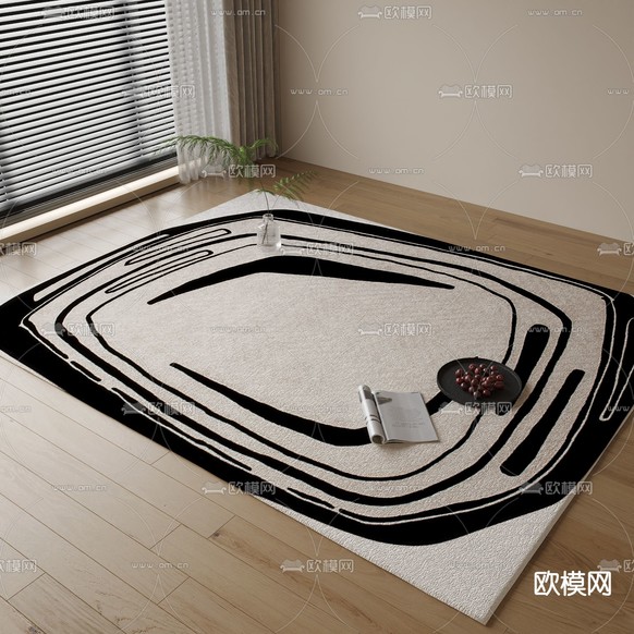 毛绒地毯3d模型下载