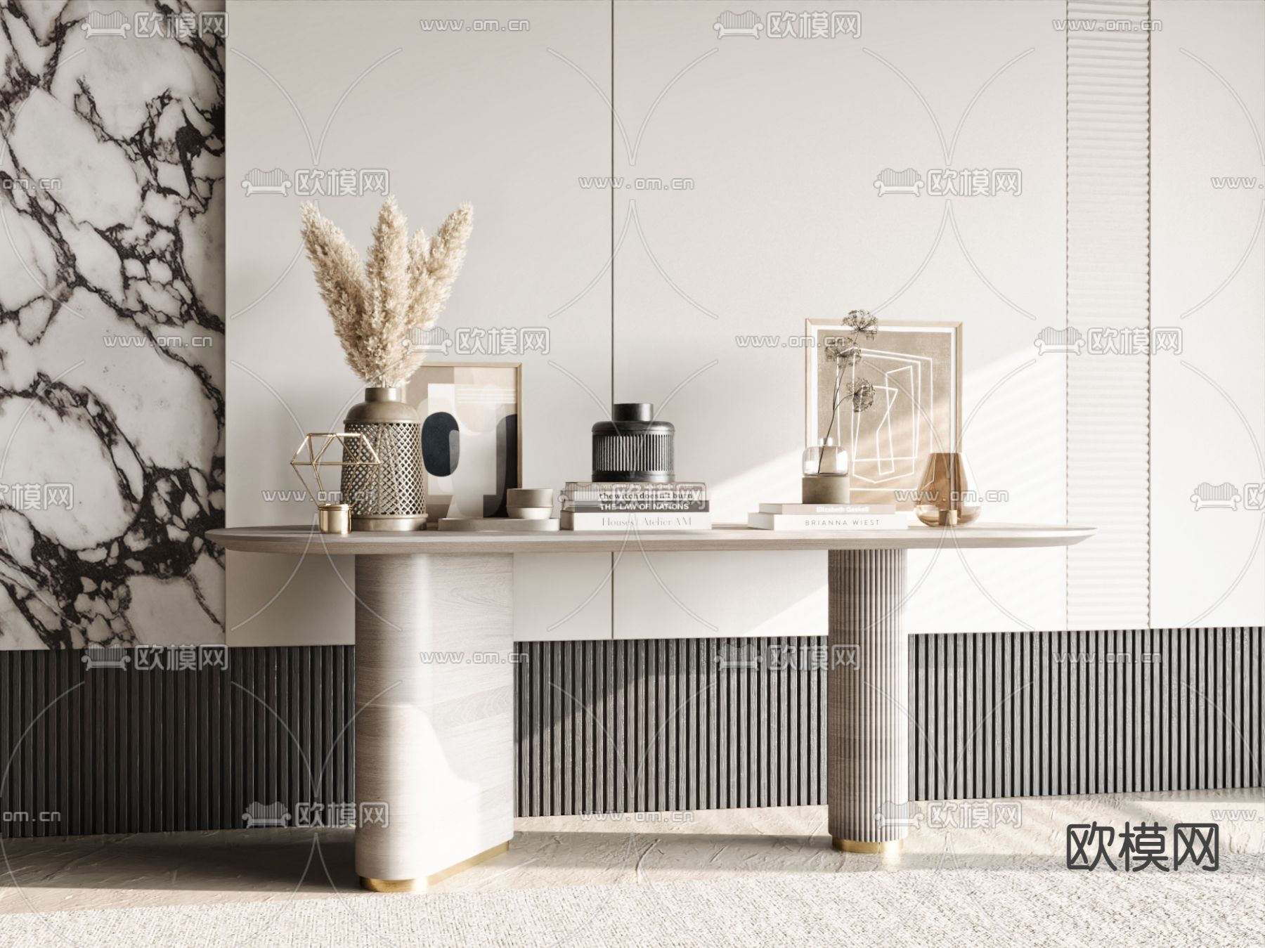 现代玄关柜 条案3d模型下载