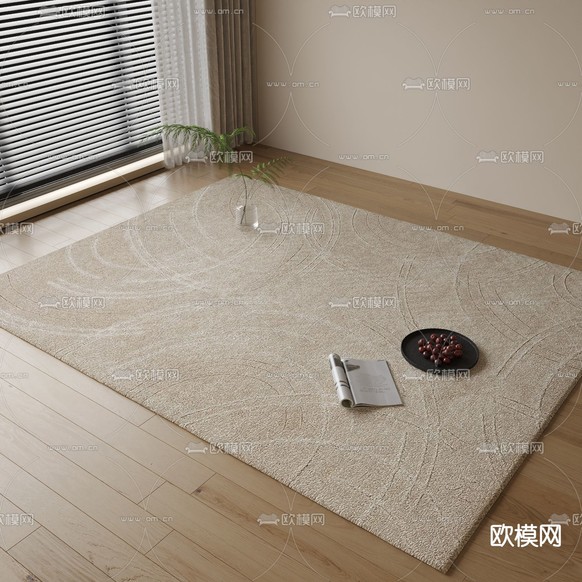 毛绒地毯3d模型下载