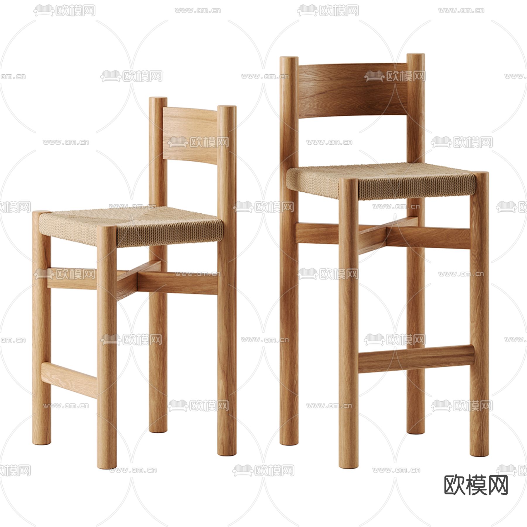 Nonna 吧椅 吧凳 高脚凳3d模型下载