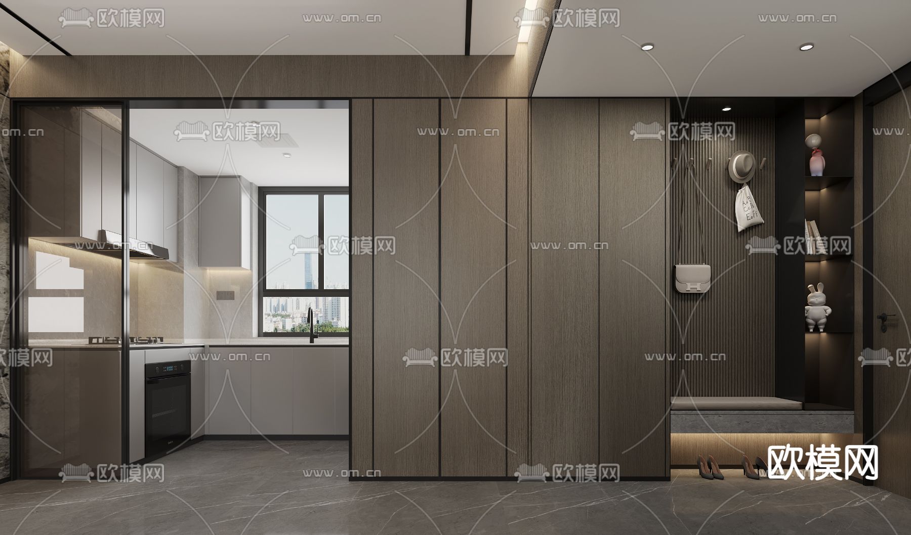 玄关鞋柜 厨房3d模型下载