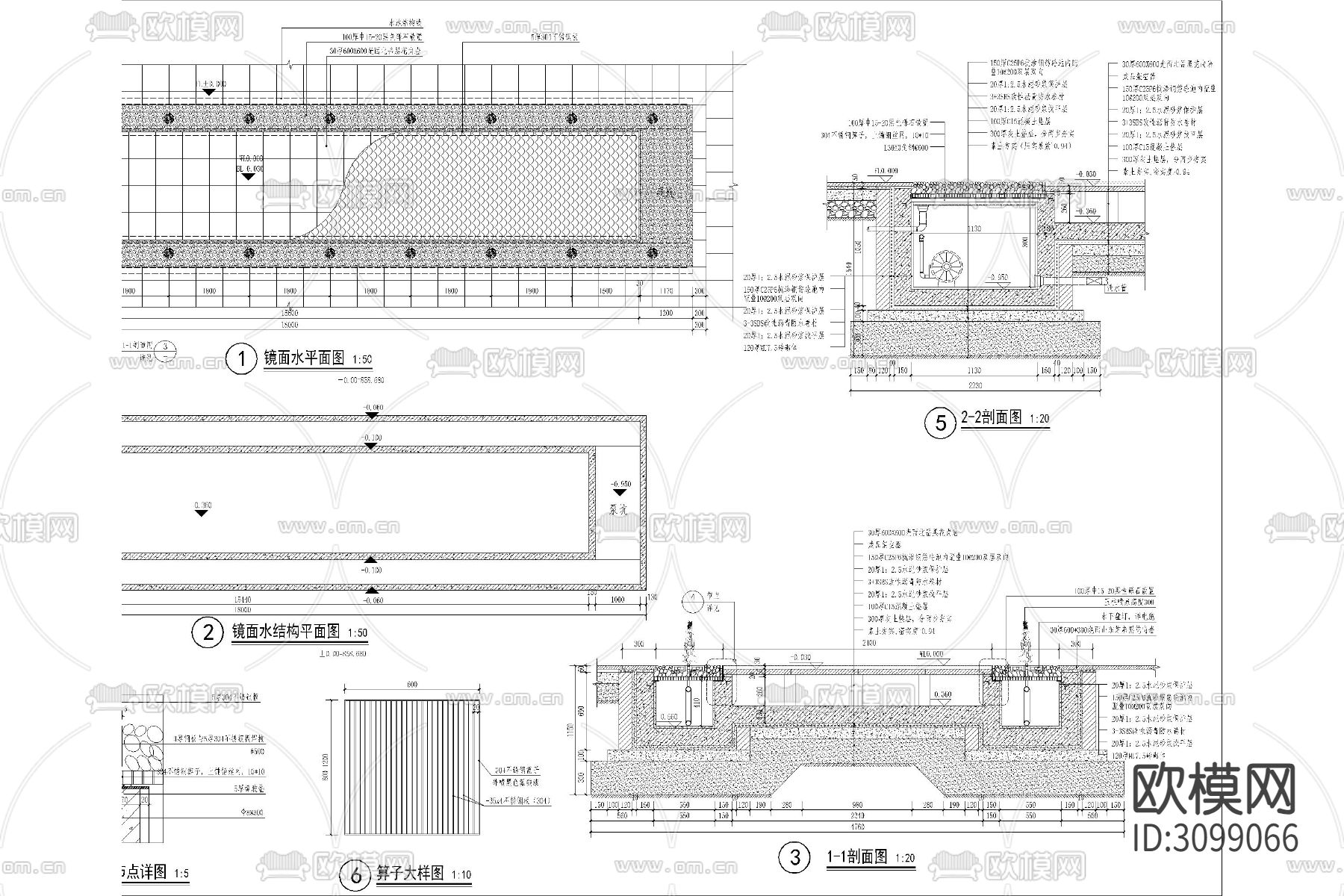 镜面水广场主入口示范区售楼部CAD施工图下载（渲染图4）