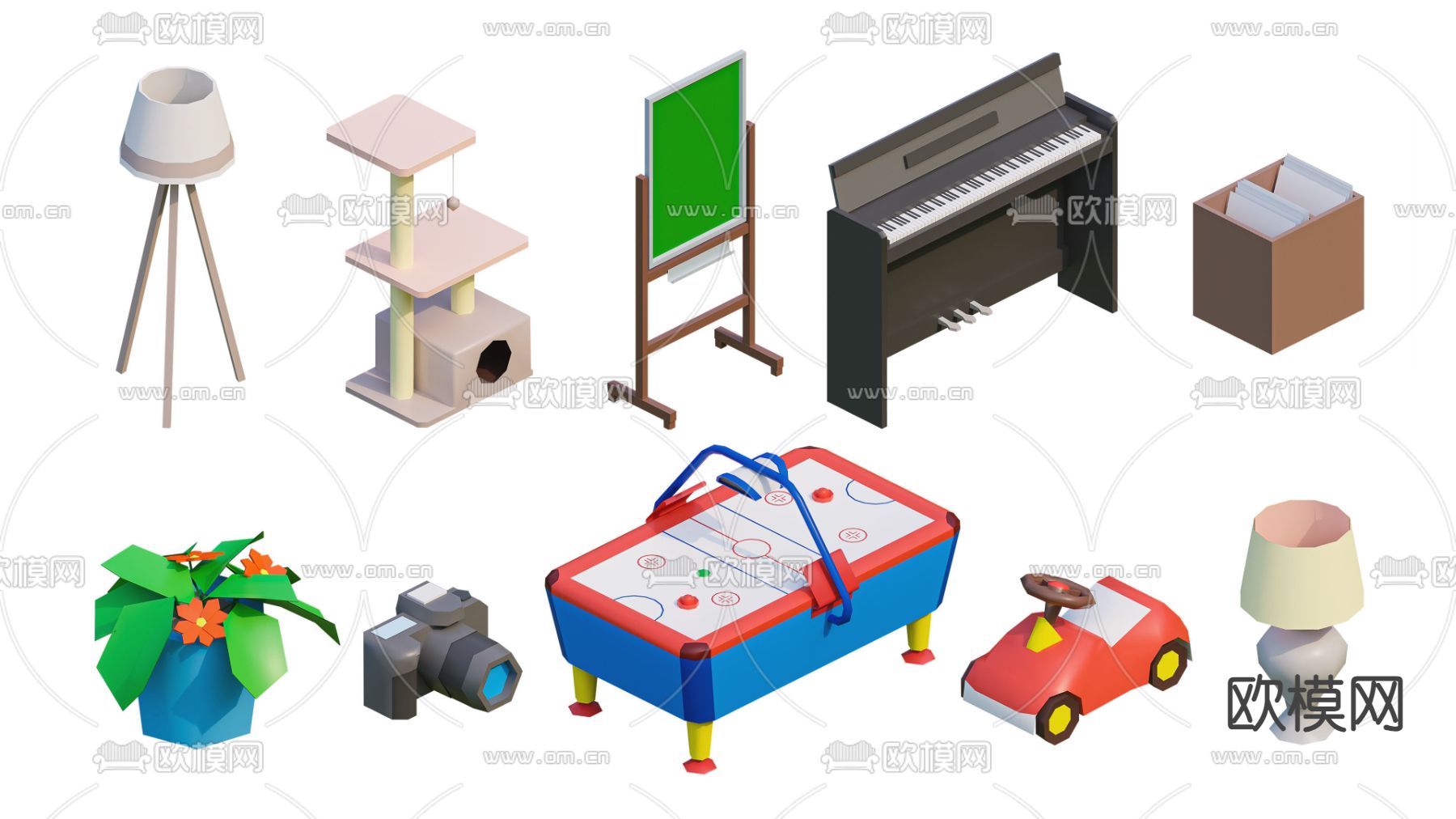 儿童玩具家具3d模型下载（渲染图1）