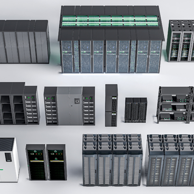  机房服务器 网络设备 弱电箱 配电箱su模型 