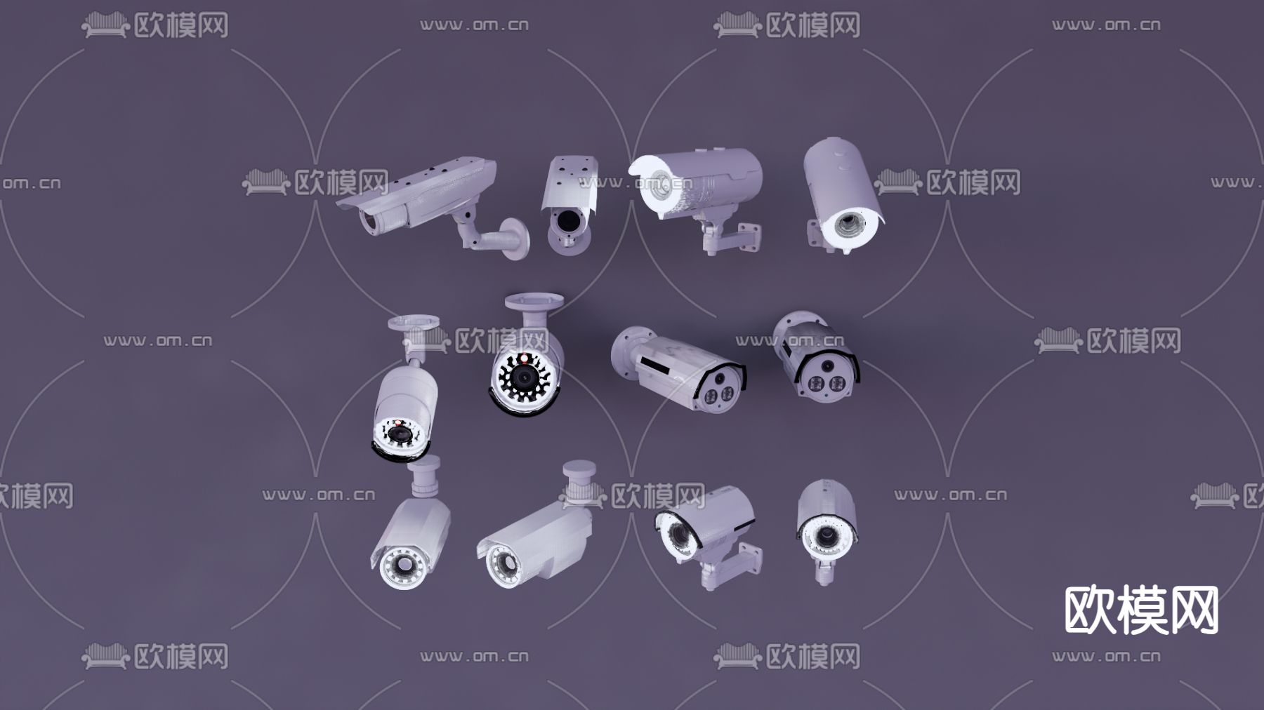 监控摄像头su模型下载（渲染图2）