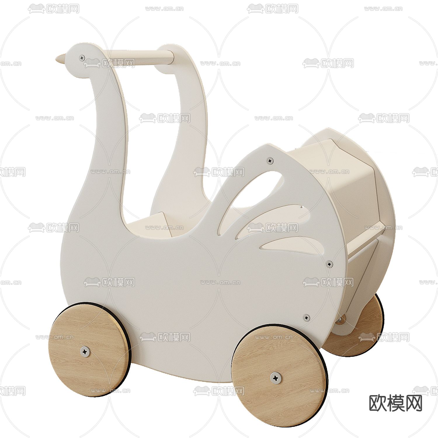 婴儿床3d模型下载（渲染图3）