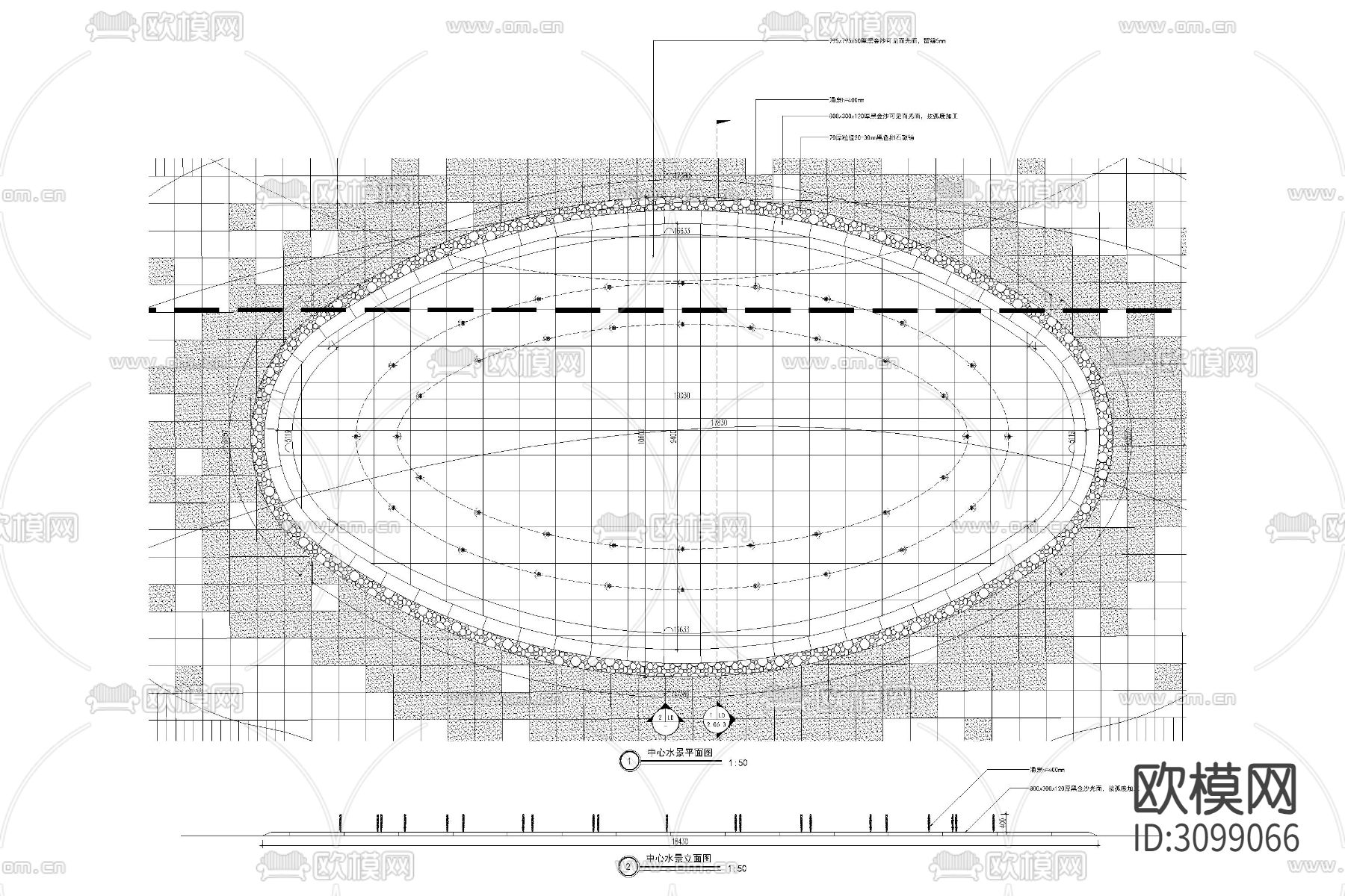 镜面水广场主入口示范区售楼部CAD施工图下载（渲染图8）