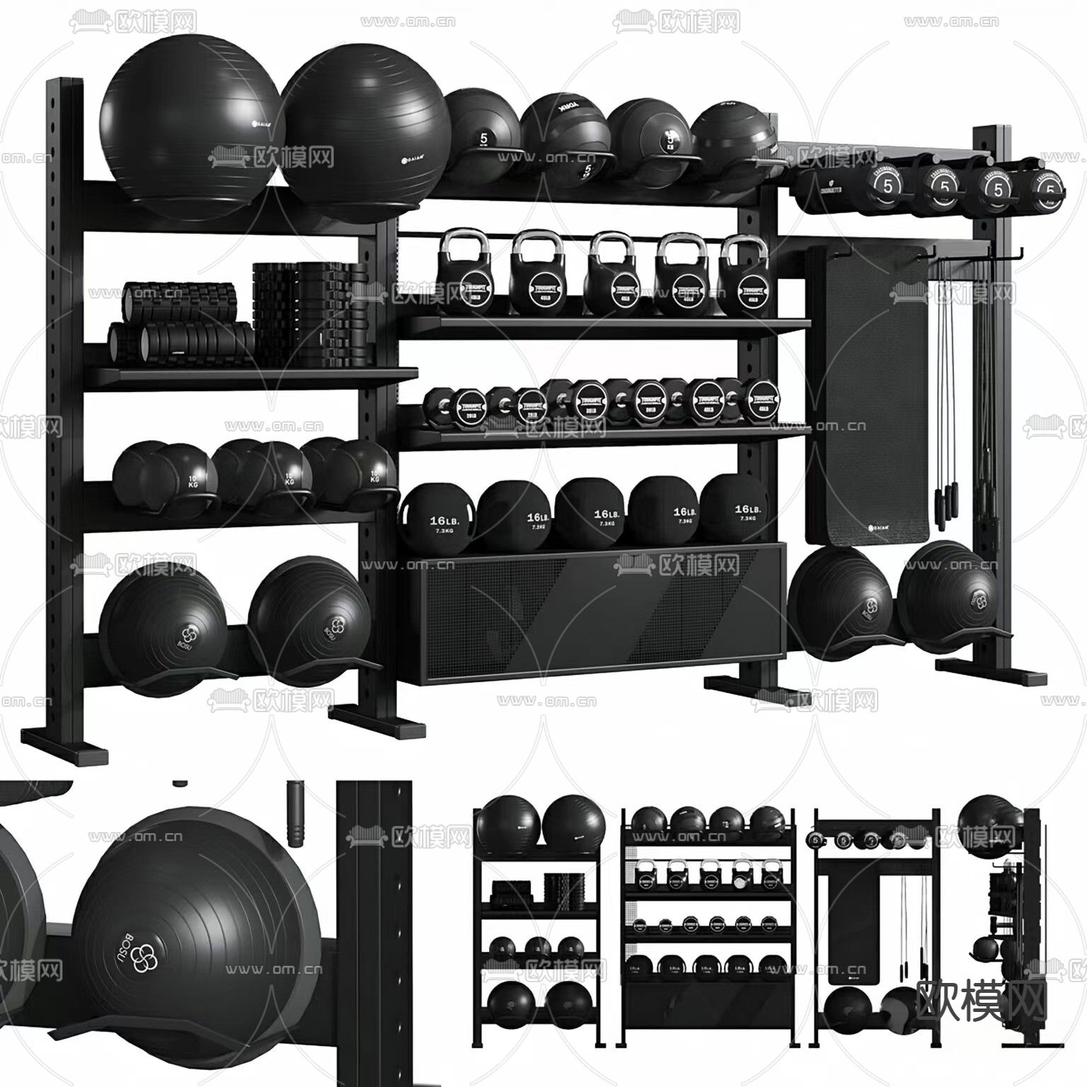 健身器材 球类器械3d模型下载（渲染图1）